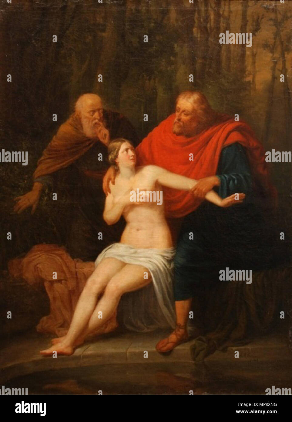 782 La Casta Susana en El baño, de Antonio María Esquivel (Museo de Bellas Artes de Sevilla) Stockfoto