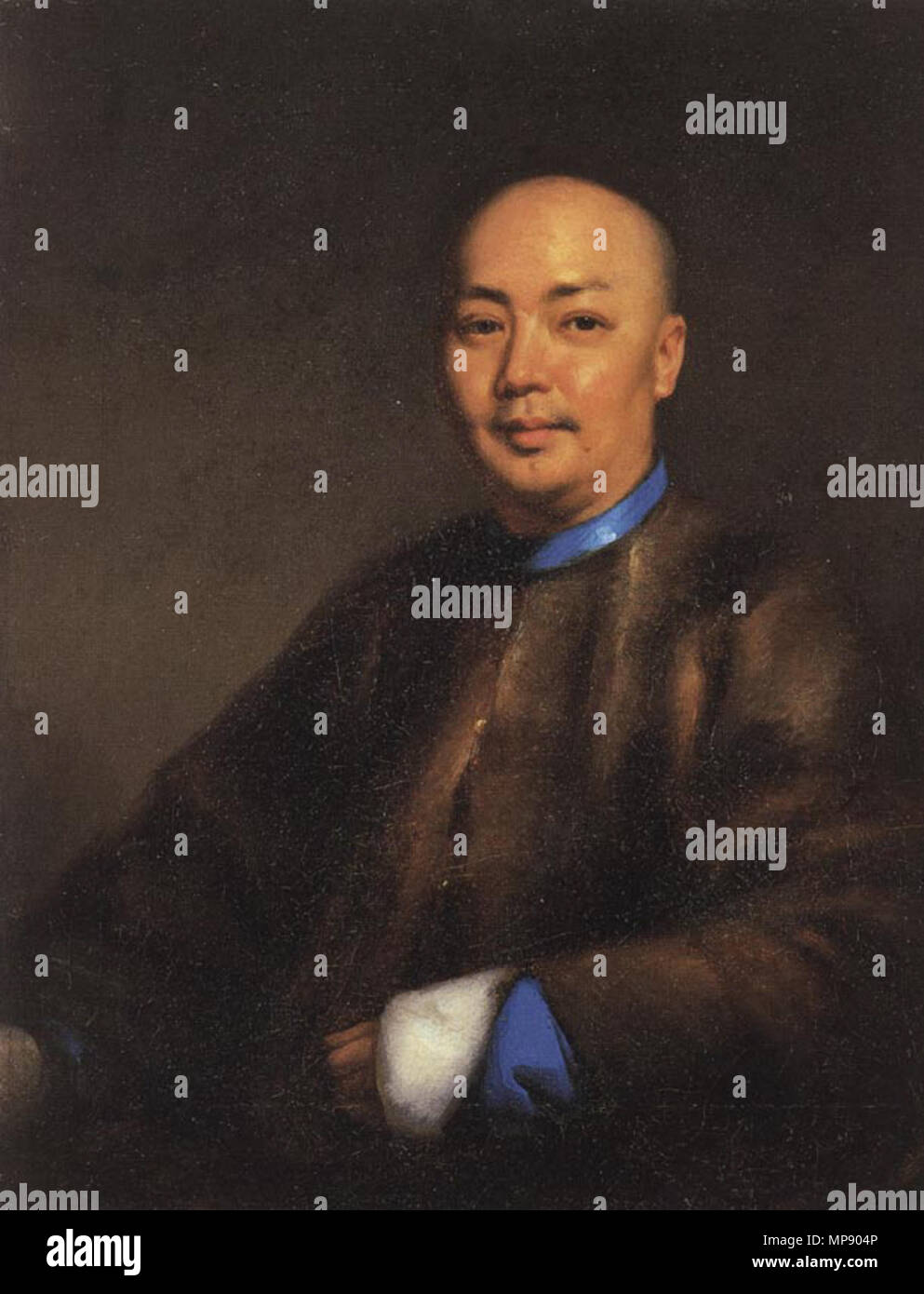 . Englisch: Self-portrait von Lam. 1840er Jahre. Lam Qua (1801-1860) Alternative Namen Kwan Kiu Cheong Beschreibung Chinesische Maler Geburtsdatum / Tod 1801 1860 Behörde: Q 3359237 VIAF: 95855641 ULAN: 500028182 RKD: 65177 789 Lam Qua self portrait Stockfoto