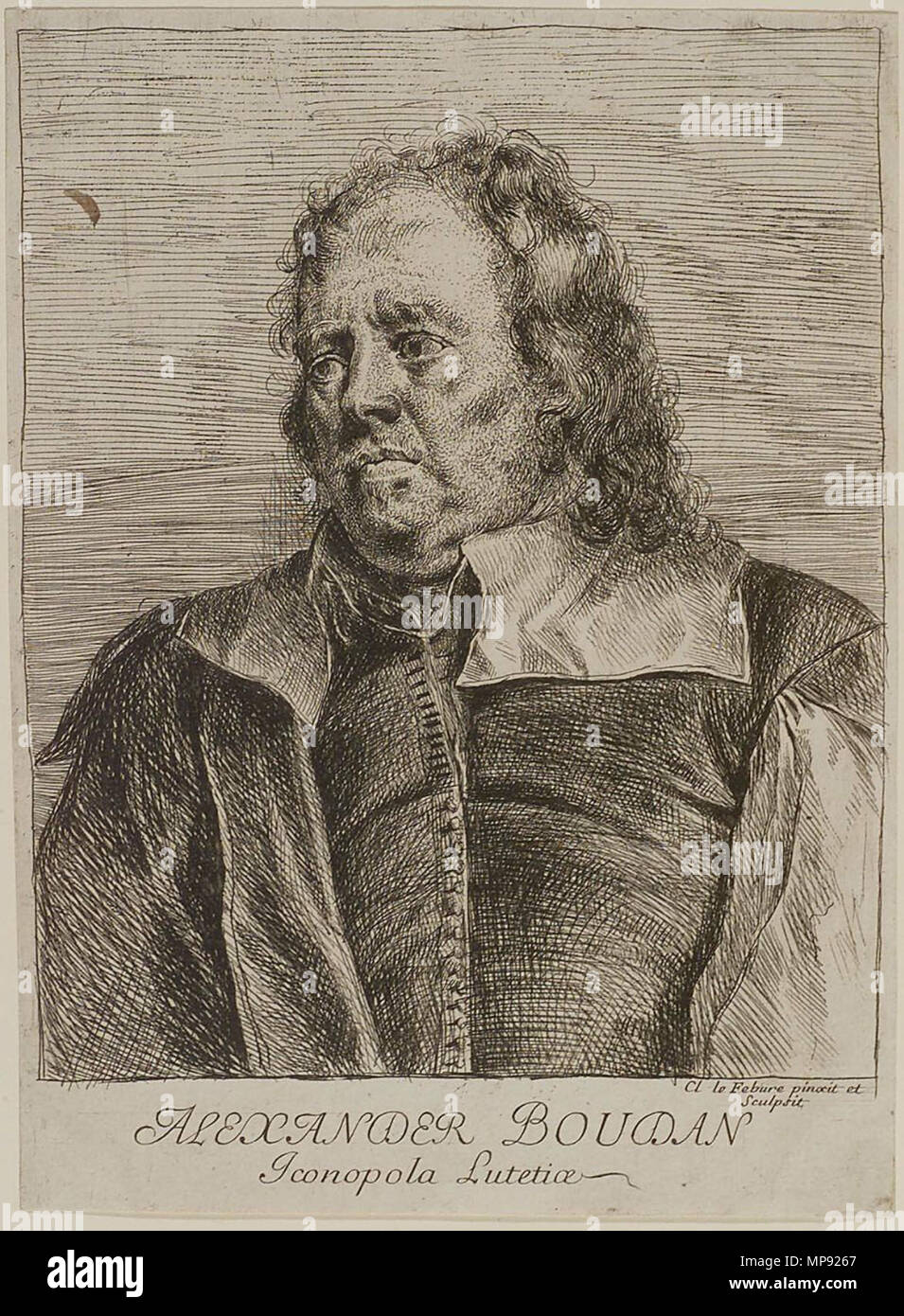 800 Portrait von Alexander Boudan, Radierung von Claude Lefèbvre - Boston MFA Stockfoto