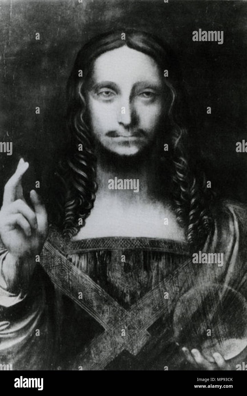 . Salvator Mundi. ca. 1499. Leonardo da Vinci (1452 - 1519) Alternative Namen Leonardo di ser Piero da Vinci, Leonardo Beschreibung italienischer Maler, Ingenieur, Astronom, Philosoph, Anatom und Mathematiker Geburtsdatum / Tod 15. April 1452 vom 2. Mai 1519 Ort der Geburt / Todes Anchiano Clos Lucé Arbeit Periode von 1466 bis 1519 Standort Florenz (1466-1482), Mailand (1483 - 1499), Mantua (1499), Venedig (1500), Florenz (1500 - 1506), Mailand (1506 - 1513), Florenz (1507 - 1508), in Rom (1513-1516), Amboise (1513-1518) Behörde: Q 762 VIAF: 24604287 ISNI: 0000 0001 2124 423 X Stockfoto