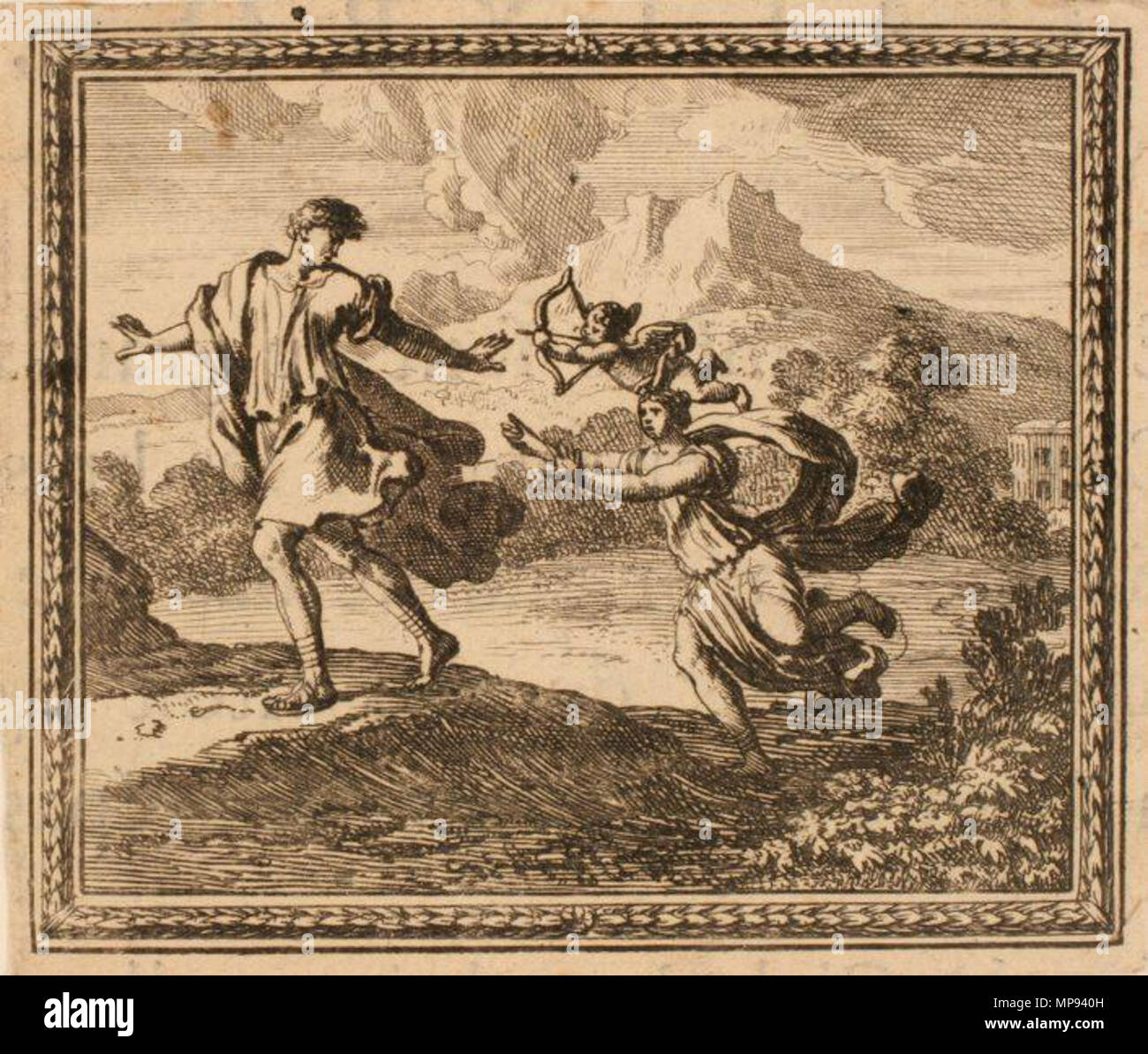 806 Les Métamorphoses d'Ovid Byblis poursuivant de Son amour Son Frère Caunus Stockfoto