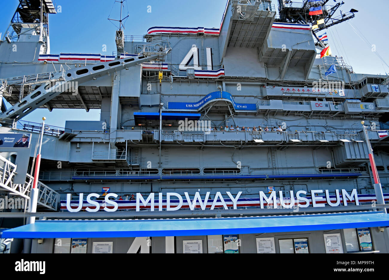 USS Midway Museum, Flugzeugträger, San Diego, Kalifornien Stockfoto