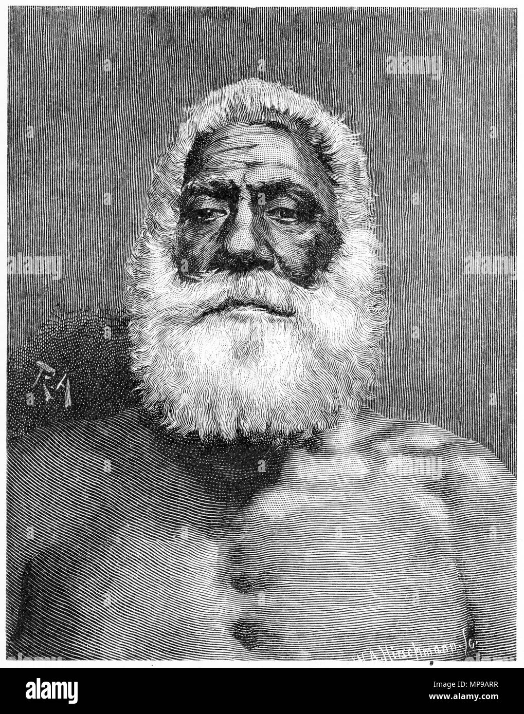 Gravur von König Thakanbau von Fidschi, circa 1880. Von der malerischen Atlas von Australasien Vol. 3, 1886 Stockfoto