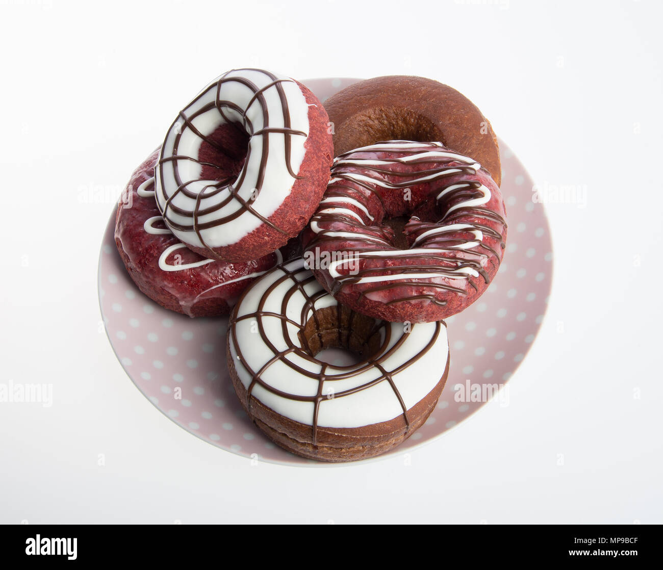 Donut oder Frische Krapfen auf einem Hintergrund Stockfoto