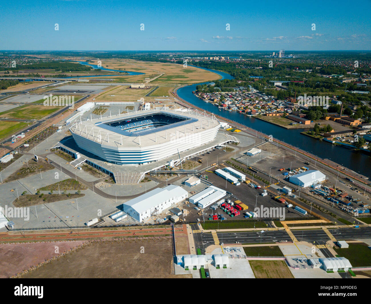 Bau eines Fußball-Stadion für die FIFA WM 2018 ist abgeschlossen Stockfoto