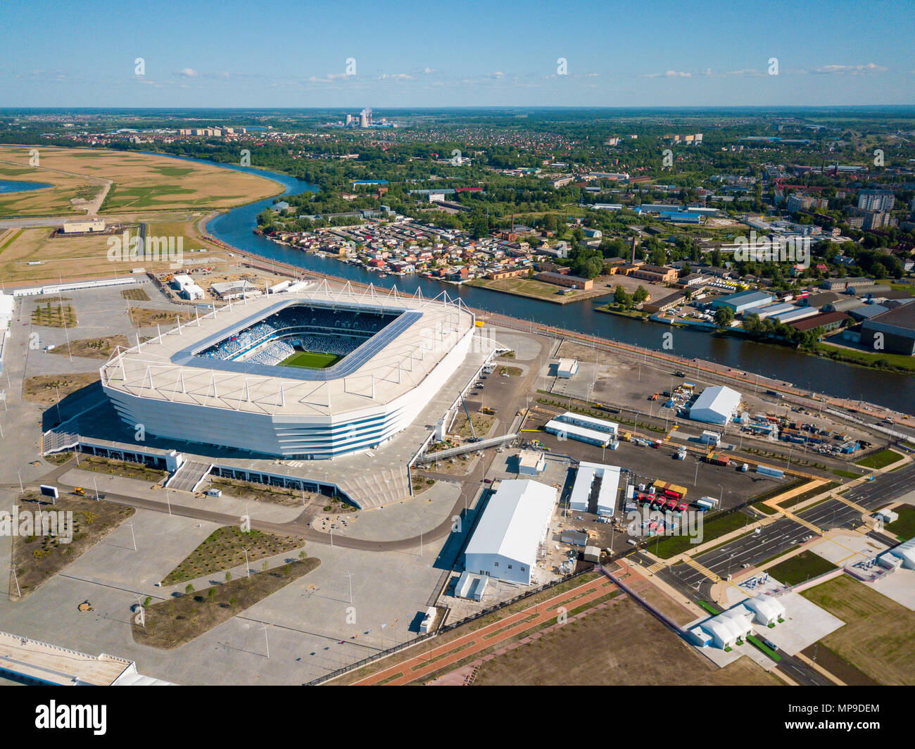 Bau eines Fußball-Stadion für die FIFA WM 2018 ist abgeschlossen Stockfoto