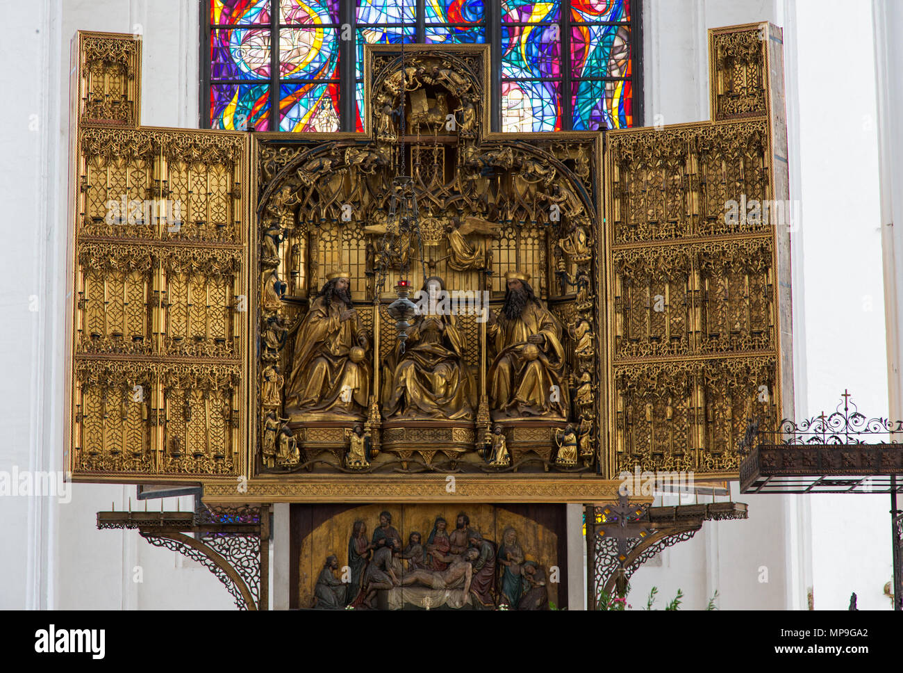 Danzig - Gdansk - Danzig. St. Mary's Church. Marienkirche. Stockfoto