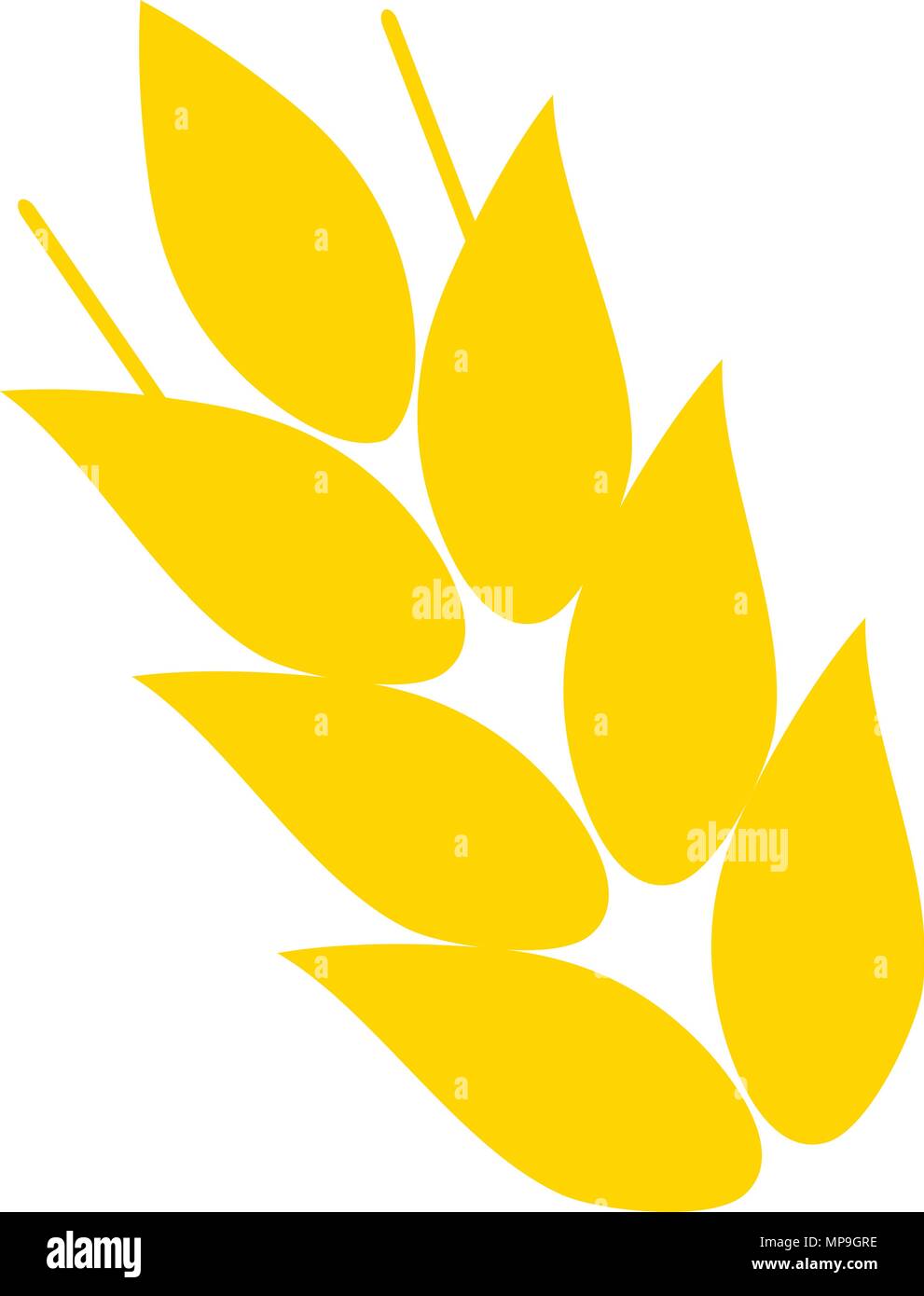 Vector Illustration der Ähre auf weißem Hintergrund Stock Vektor