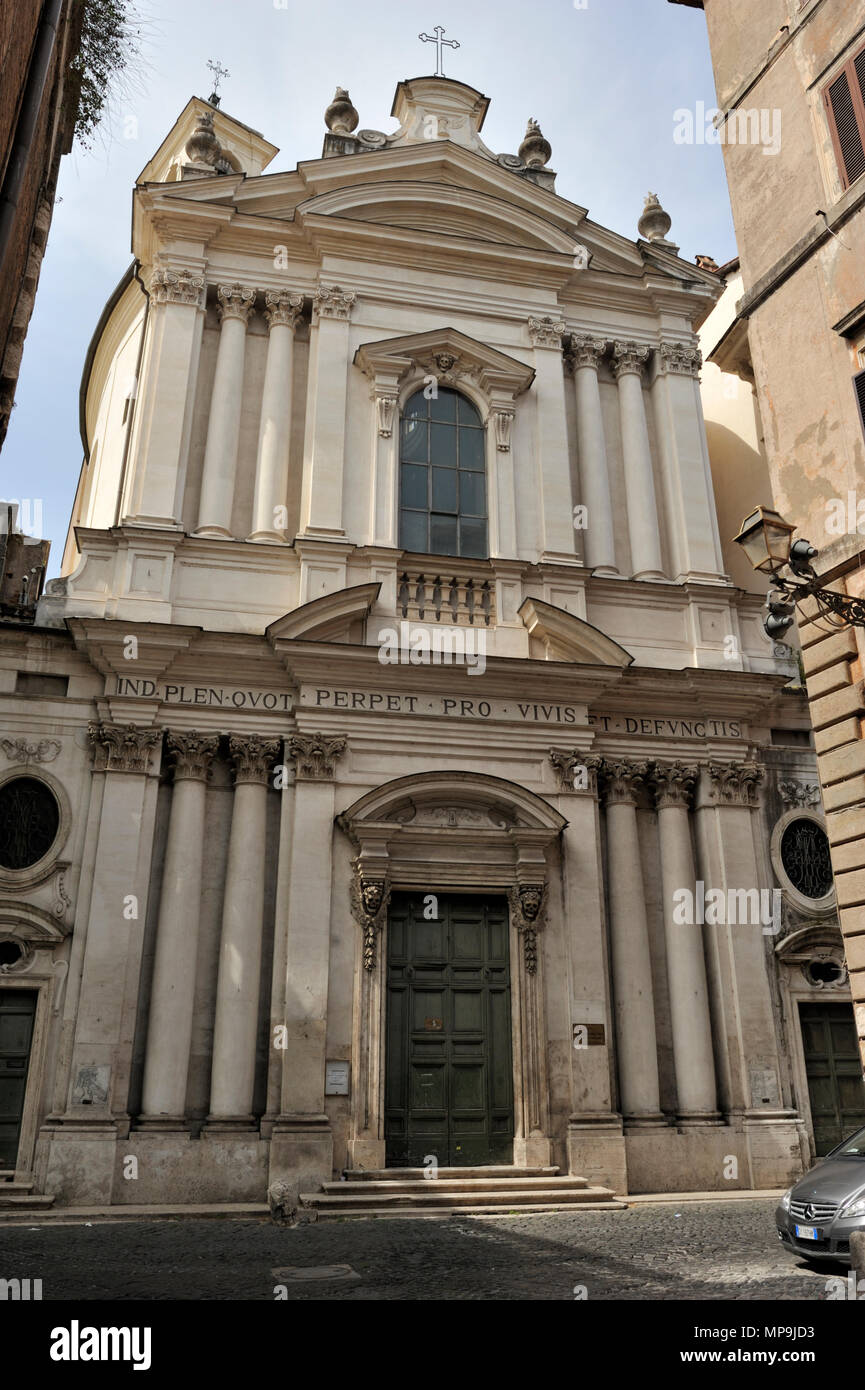 Italien, Rom, Via Giulia, Kirche Santa Maria dell'Orazione e Morte Stockfoto