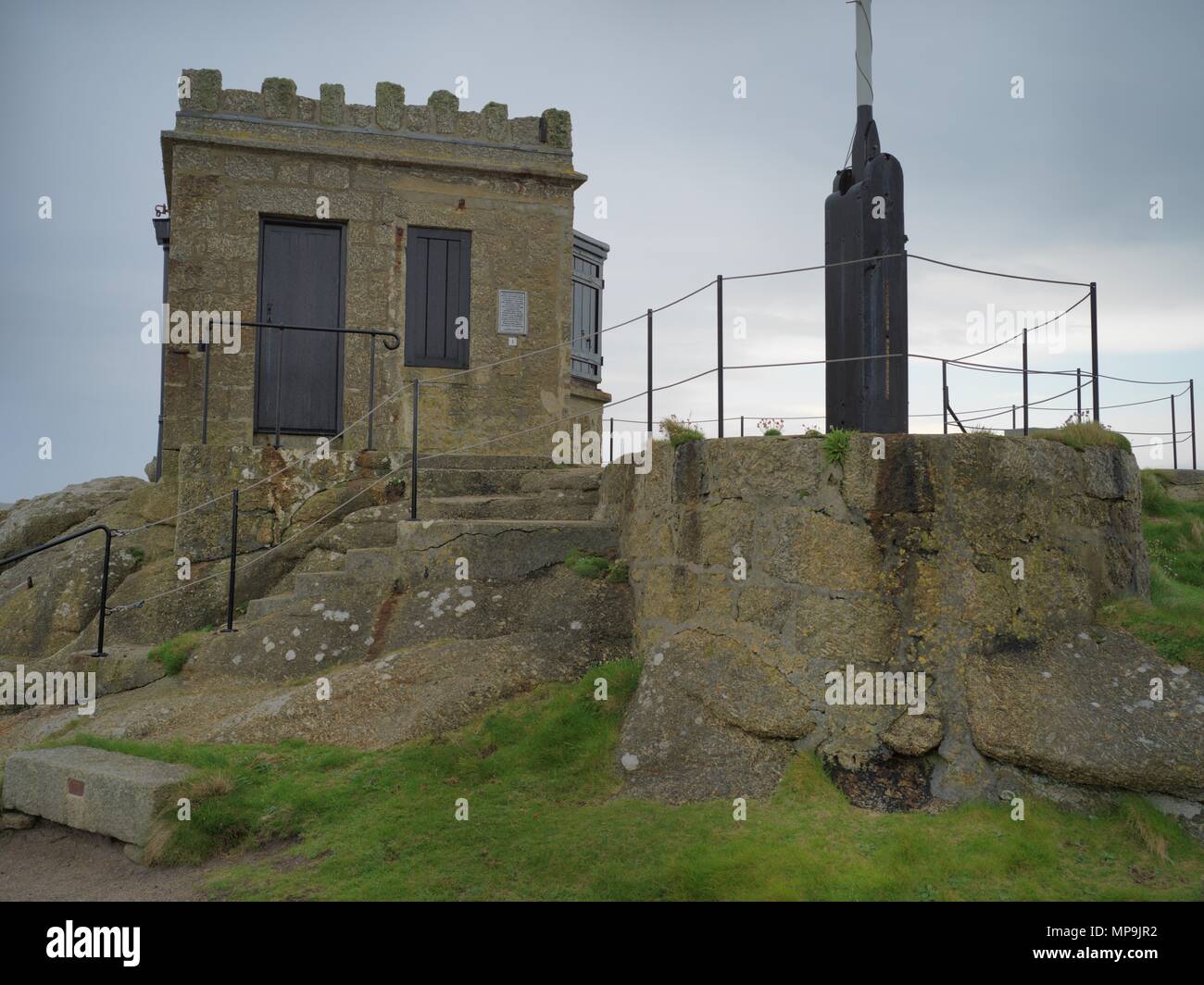 Die alte Küstenwachenstation an pedn - Männer - du oben Sennen Cove Stockfoto