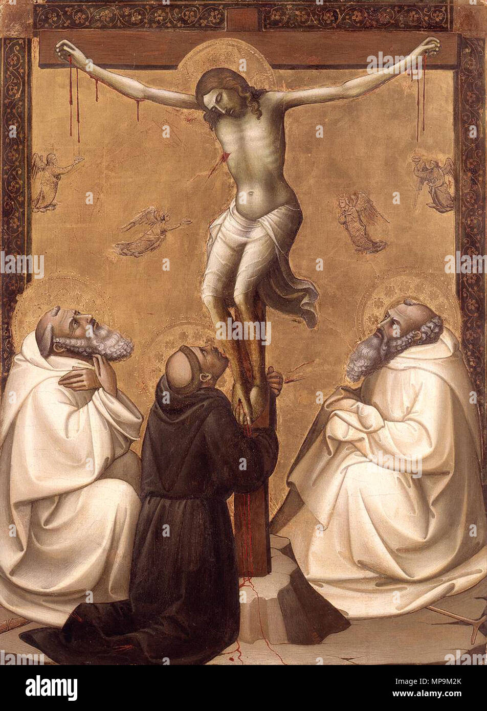 Christus am Kreuz zwischen 1405 und 1407. 820 Lorenzo Monaco - Christus am Kreuz - WGA 10243 Stockfoto