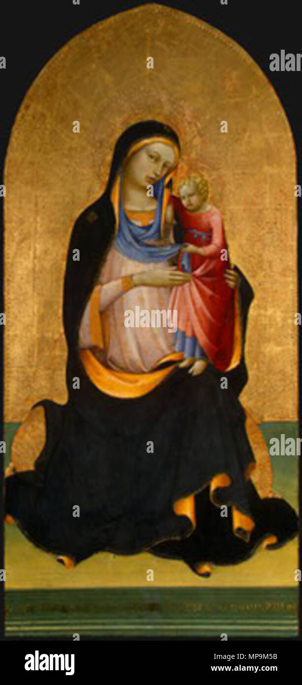 English: Maria mit dem Kinde 1413. 820 Lorenzo Monaco Maria mit dem Kinde Stockfoto