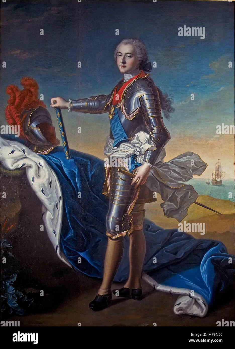 823 Louis Jean Marie von Bourbon, Herzog von Penthièvre als Admiral von Frankreich von Nattier Stockfoto