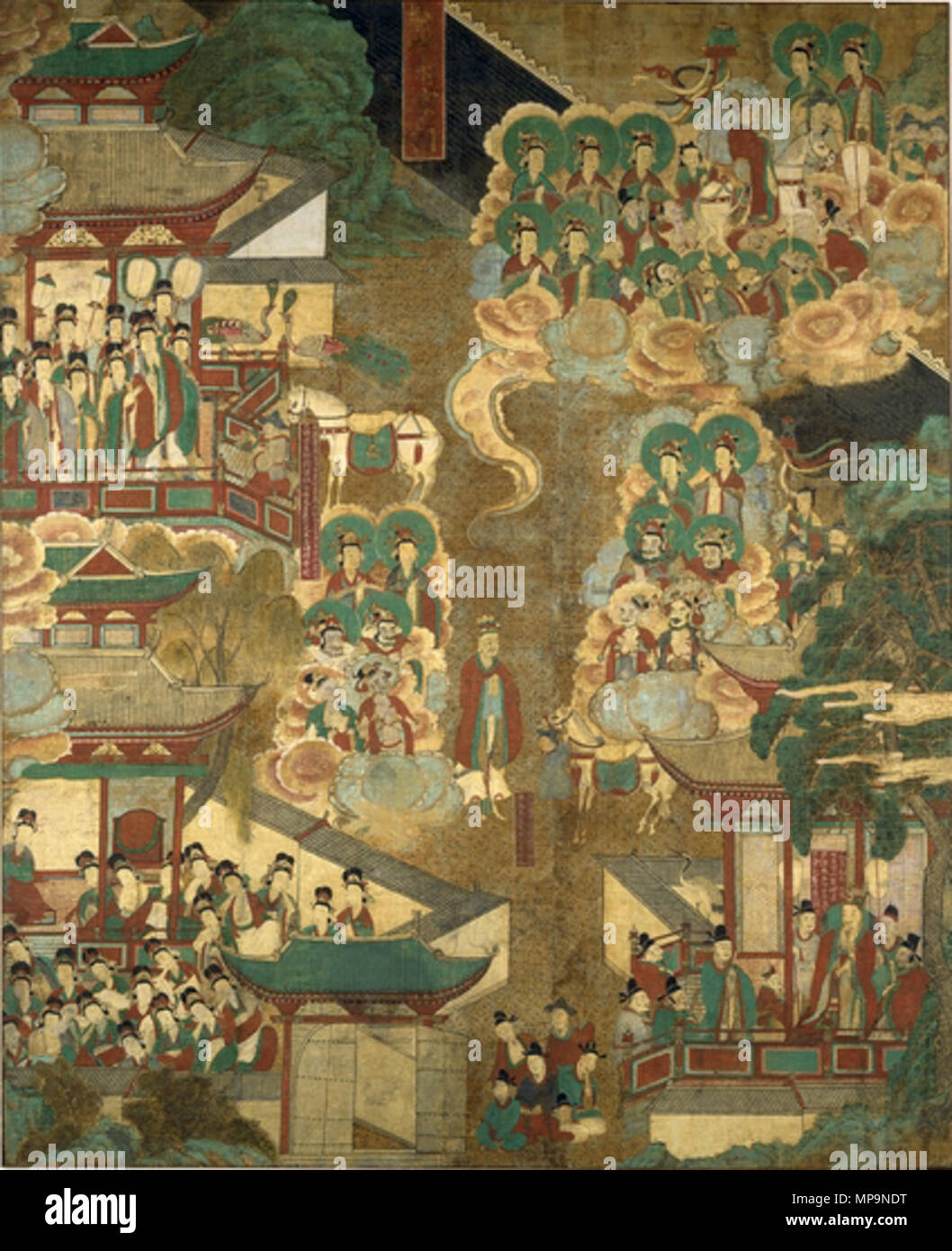 . Die großen Verzicht, ein Gemälde von Hanf Tuch 1 von 8 Bilder aus dem Leben des historischen Buddha. Choson Dynastie, Anfang des 18. Jahrhunderts. Anonym 774 Korea-Joseon - Die große Entsagung-18c Stockfoto