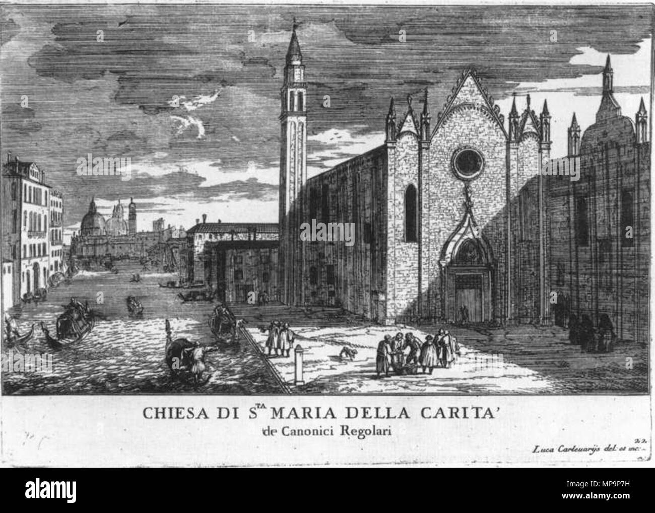 828 Luca Carlevarijs - Santa Maria della Carità-WGA 4239 Stockfoto