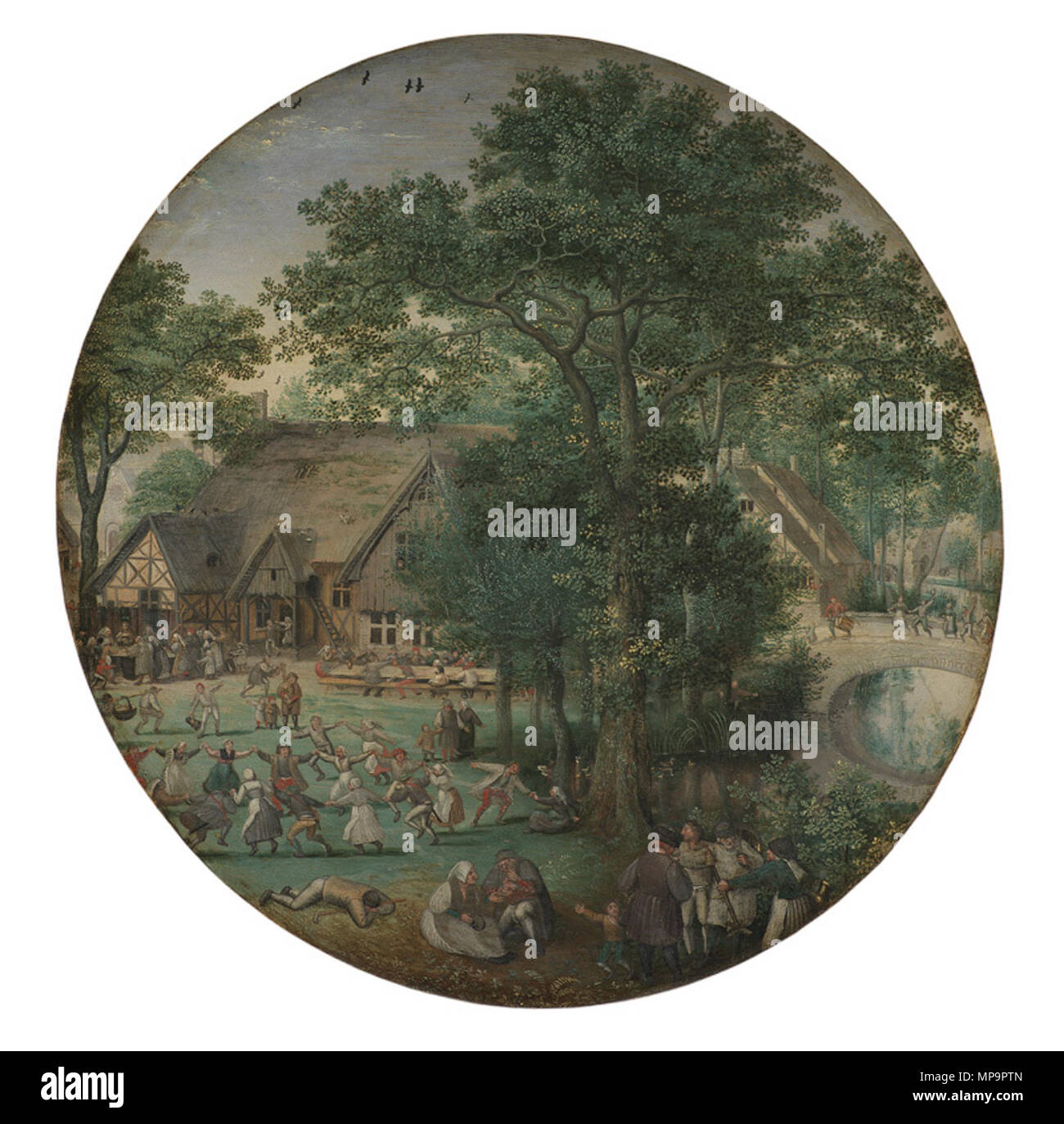 Lucas van Valckenborch (1635-1597); Pieter Bruegel d.AE. (1530-1569), Bondebryllup. Dans i det Fri, 1574 Bauernhochzeit. Die Hochzeit Tanz im Open Air 1574. 830 Lucas van Valckenborch - Bauernhochzeit. Die Hochzeit Tanz im Freien Stockfoto