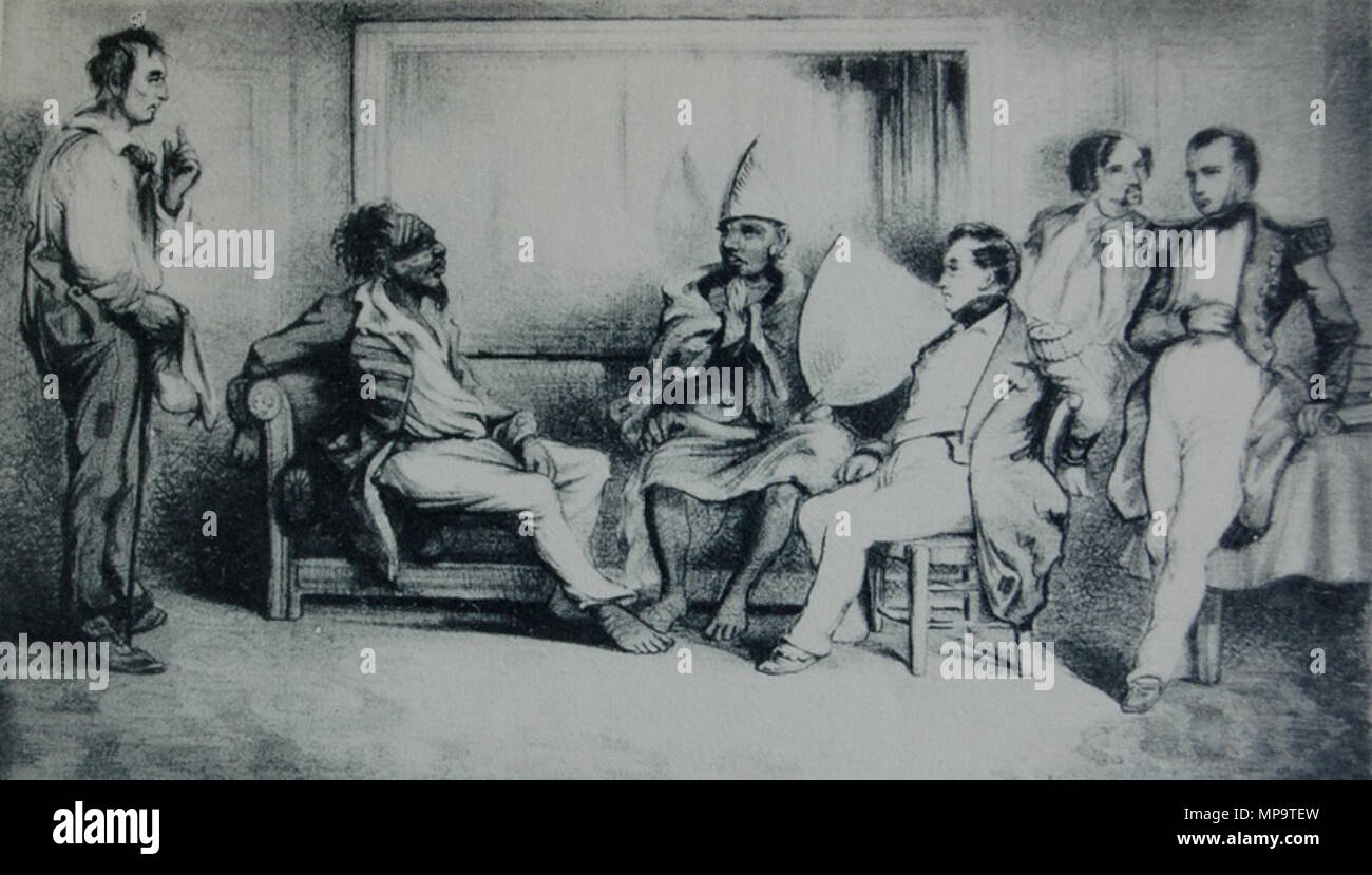 . Français: Recontre entre Dupetit-Thouars, Te Moana, et Pakoko wichtige une Coiffure - 1er Juin 1842. ca. 1842. Max Radiguet (1816 - 1899) Alternative Namen Maximilien Radiguet Beschreibung der französische Schriftsteller und Illustrator Datum der Geburt / Tod 17. Januar 1816 7. Januar 1899 die Lage der Geburt Landerneau Authority control: Q 3302279 VIAF: 89393289 ISNI: 0000 0000 8345 3603 97021453 LCCN: keine NLA: 35063441 GND: 172510279 WorldCat 837 M. Radiguet, Recontre entre Dupetit-Thouars, Te Moana, et Pakoko wichtige une Coiffure Stockfoto