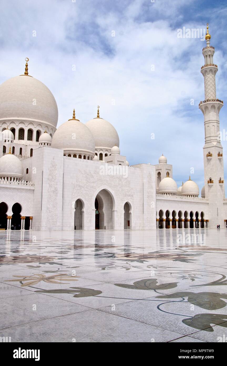 Sheikh Zayed Grand Moschee, Abu Dhabi Stockfoto