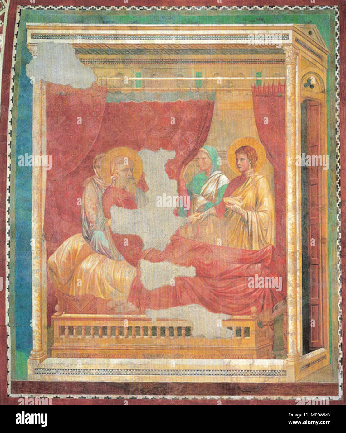 Deutsch: Szene: Isaak weist Esau zurück. English: Freskenzyklus zum Leben des Hl. Franziskus von Assisi. ca. 1292-1294. 842 Maestro di benedizione di Isacco isacco, ein> Stockfoto