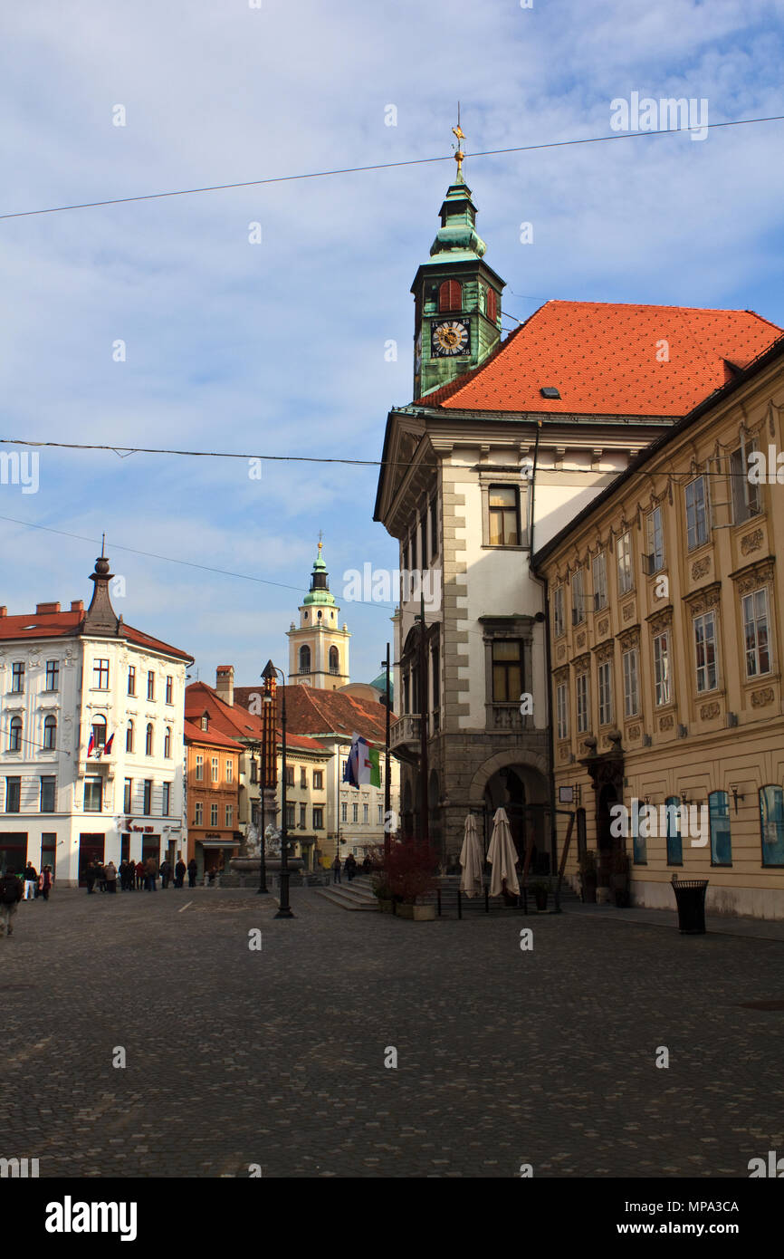 Ljubljana Altstadt Stockfoto