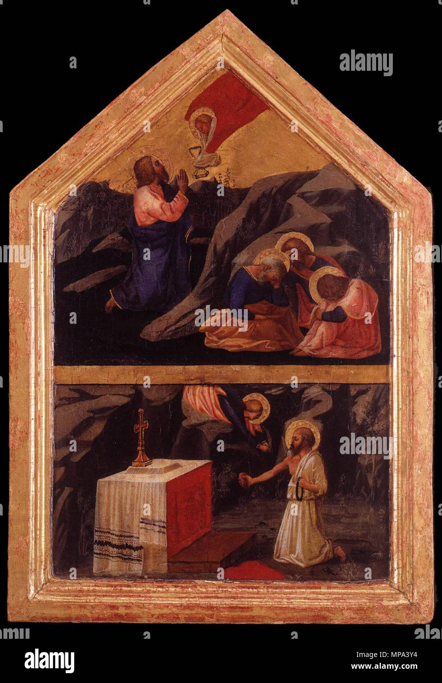 Christus im Garten Gethsemane zwischen 1424 und 1425. 868 Masaccio - Christus im Garten Gethsemane - WGA14211 Stockfoto