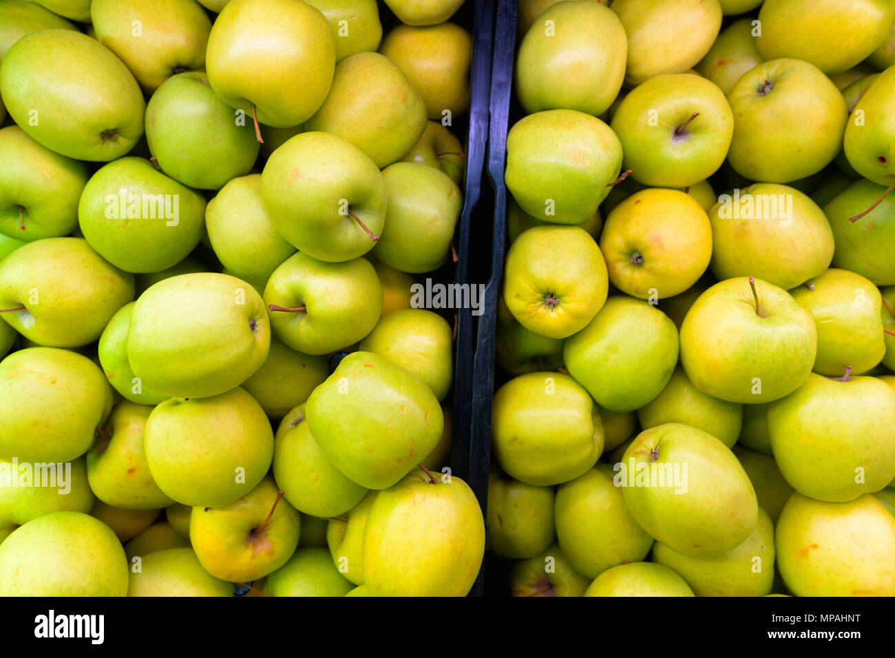 Full-Frame-Schuss von grünen Äpfeln Stockfoto