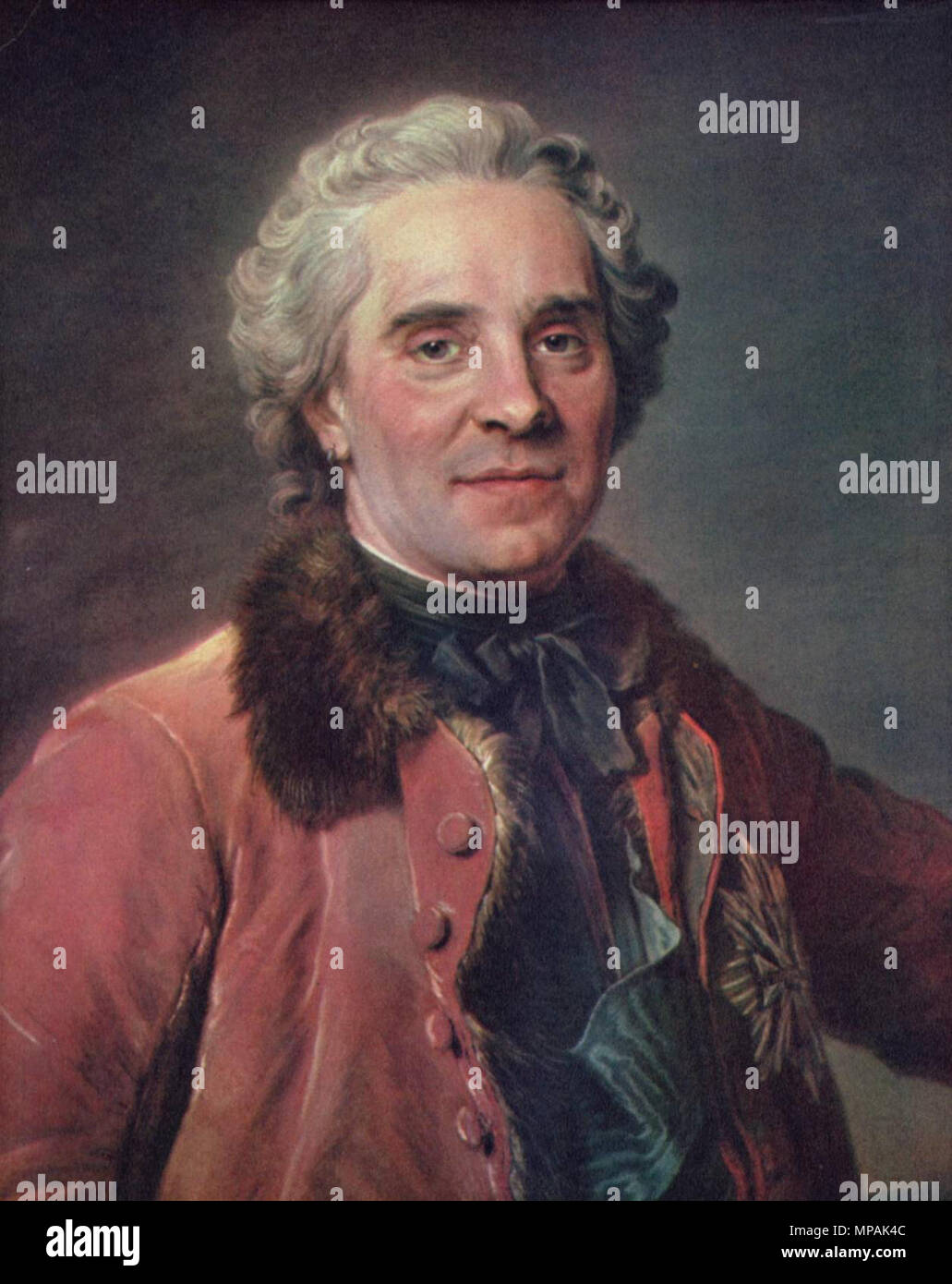 English: Porträt des Moritz Graf von Sachsen, Marschall von Frankreich ca. 1750-1760. 877 Maurice Quentin De La Tour 001 Stockfoto