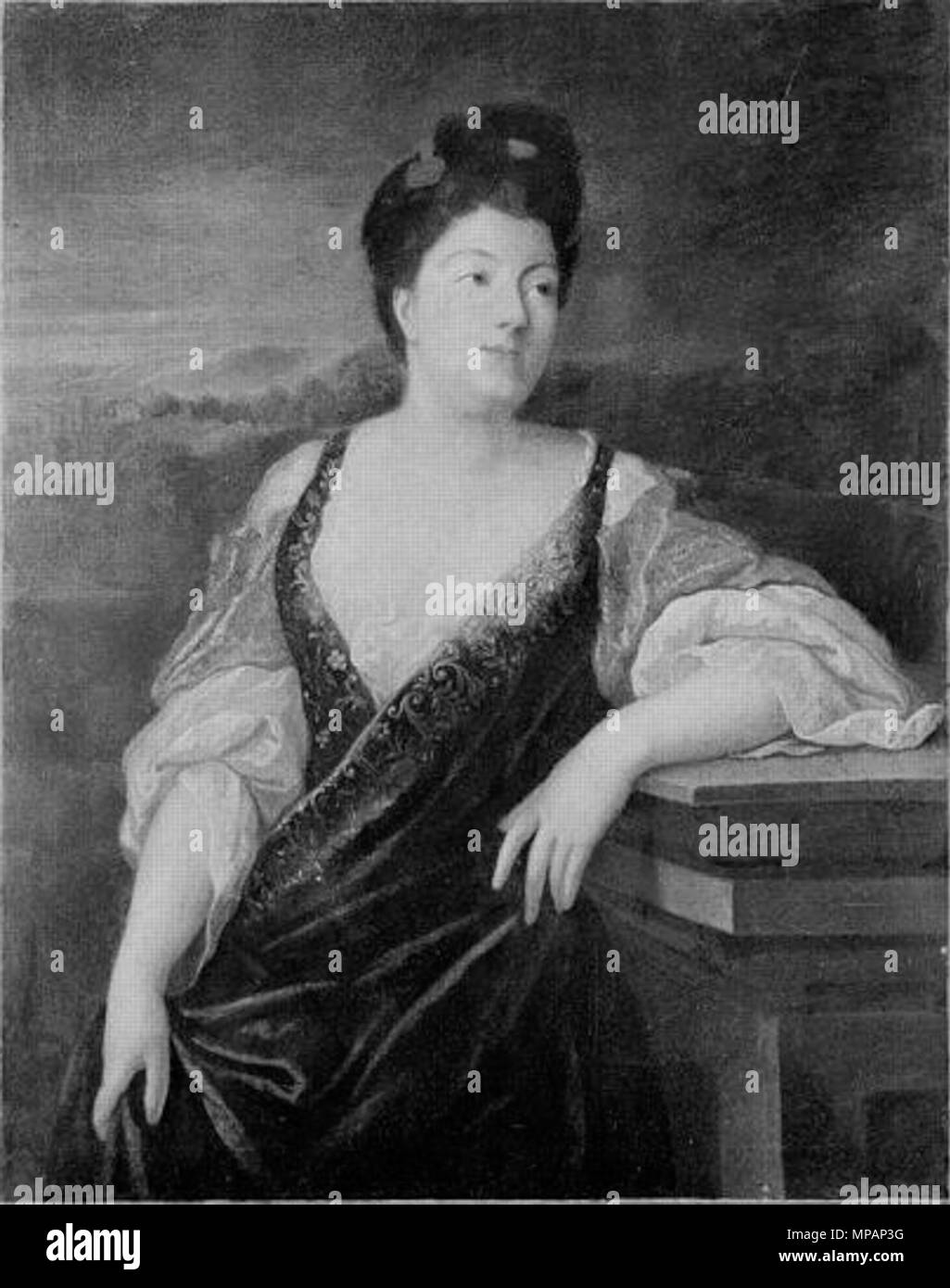 Portrait de Cécile de Belzunce de Castelmoron. Englisch: Portrait von Cécile de Belzunce de Castelmoron (1719-1787), Äbtissin von La Trinité von Caen. Vor 1754. 888 Michel Hubert-Descours Belsunce de Castelmoron Stockfoto