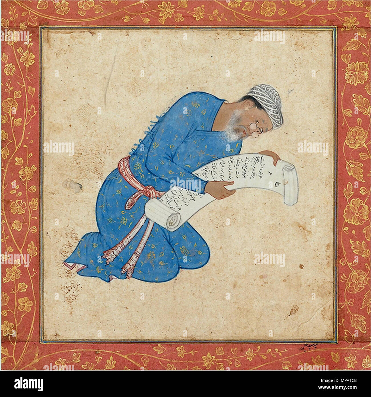 . Русский: Мир Сеид Али. Мир портрет Мусаввира 1565-70, Musée Guimet, Paris. 1565-70. 896 Mir Seyid Ali Mussavir Stockfoto