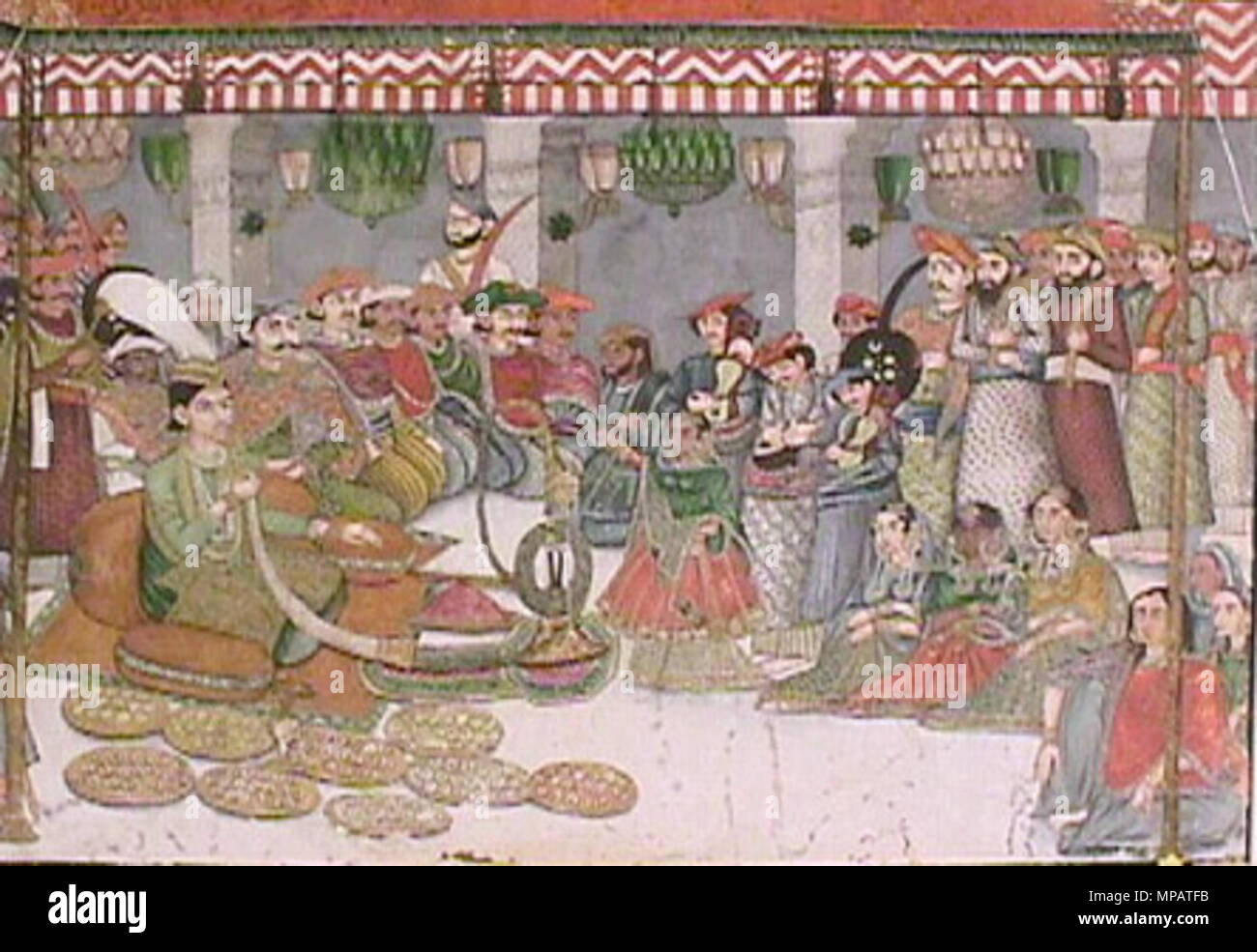 . Englisch: Erstellungsdatum: Ca. 1855 Display Abmessungen: 17 cm x 25 cm. (43,5 cm x 63,8 cm) Kreditlinie: Edwin Binney 3 Sammlung Beitritt Artikelnummer: 1990.419 Sammlung: <a href='Http://www.sdmart.org/art/our-collection/asian-art' rel='nofollow'> Die San Diego Museum der Kunst</a>. 6. September 2011, 14:30:37. Englisch: thesandiegomuseumofartcollection 897 Mirza Bidar Bakht Safdar Khan zu einem nautch Partei (6124539511) Stockfoto