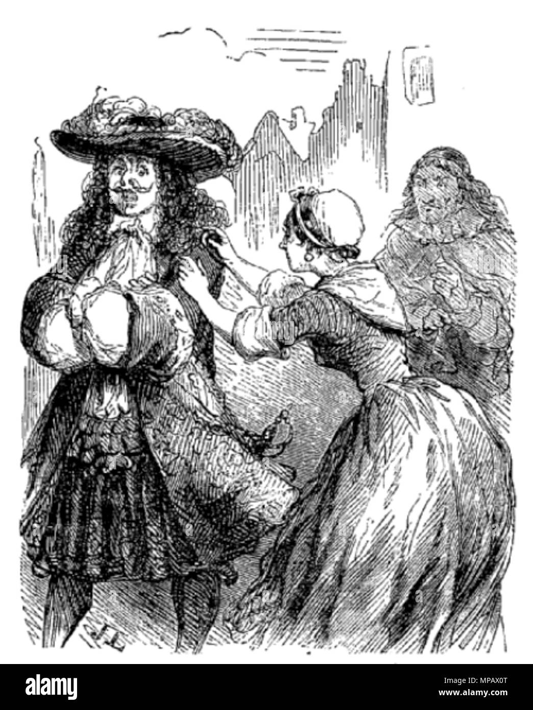 . Français: Illustration de la Pièce de Molière, Monsieur de Pourceaugnac. Monsieur de Pourceaugnac, Lucette et Oronte, acte II, scène VIII. 1851. Ange Louis Janet Alternative Namen Ange-Louis Janet Beschreibung Französisch Lithograph und Maler Geburtsdatum / Tod 1815 25. November 1872/ 1872 Ort der Geburt / Todes Paris Paris Authority control: Q 15969955 VIAF: 46762742 ISNI: 0000 0001 21309291ULAN: 500005093 83183646 LCCN: n GND: 140962719 WorldCat 903 Monsieur de Pourceaugnac, Abbildung 4, Janet-Lange, 1851 Stockfoto