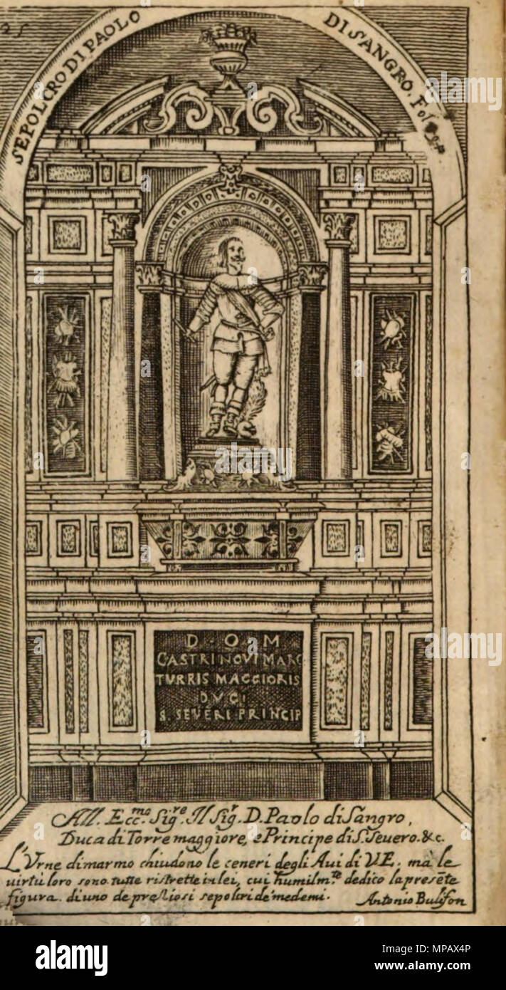 . Italiano: Seicentesca Riproduzione del Monumento a Paolo di Ledro IV Principe di Sansevero situata nella Cappella Sansevero a Napoli Englisch: XVII Jahrhundert Nachbildung der Statue von Paolo di Ledro IV Prinz von sansevero. Die Statue ist in der Cappella Sansevero in Neapel. 9 Januar 2014, 12:55:39. Antonio Bulifon (1649-ca. 1707) 904 Monumento a Paolo di Ledro IV Principe di Sansevero Stockfoto