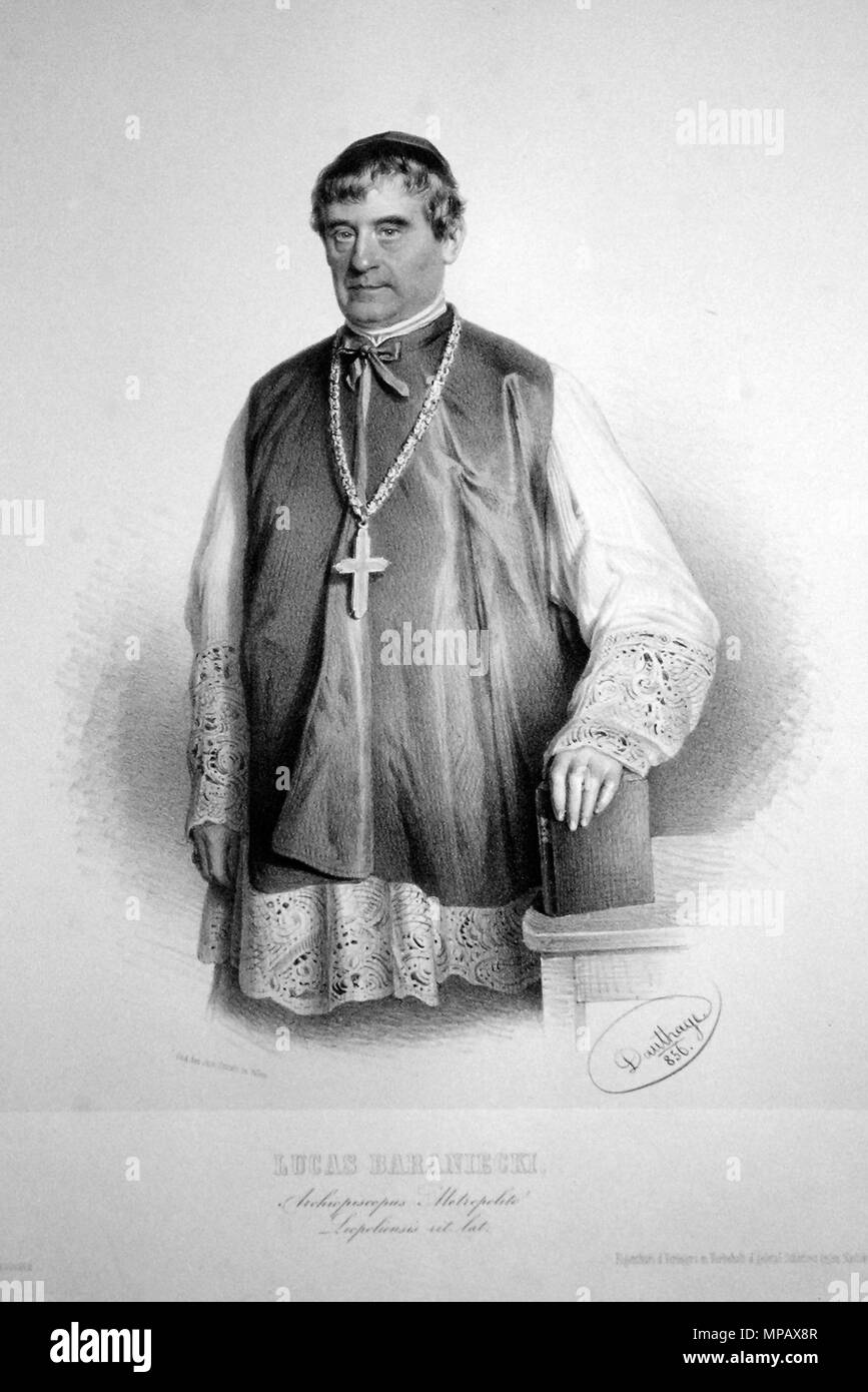 OLYMPUS DIGITALKAMERA. English: Lukas Baraniecki (1798-1858), Erzbischof von Lemberg (1848-1858). Lithographie von Adolf Dauthage, 1856. 1856. Adolf Dauthage (1825-1883) 834 Lukas Baraniecki Litho Stockfoto