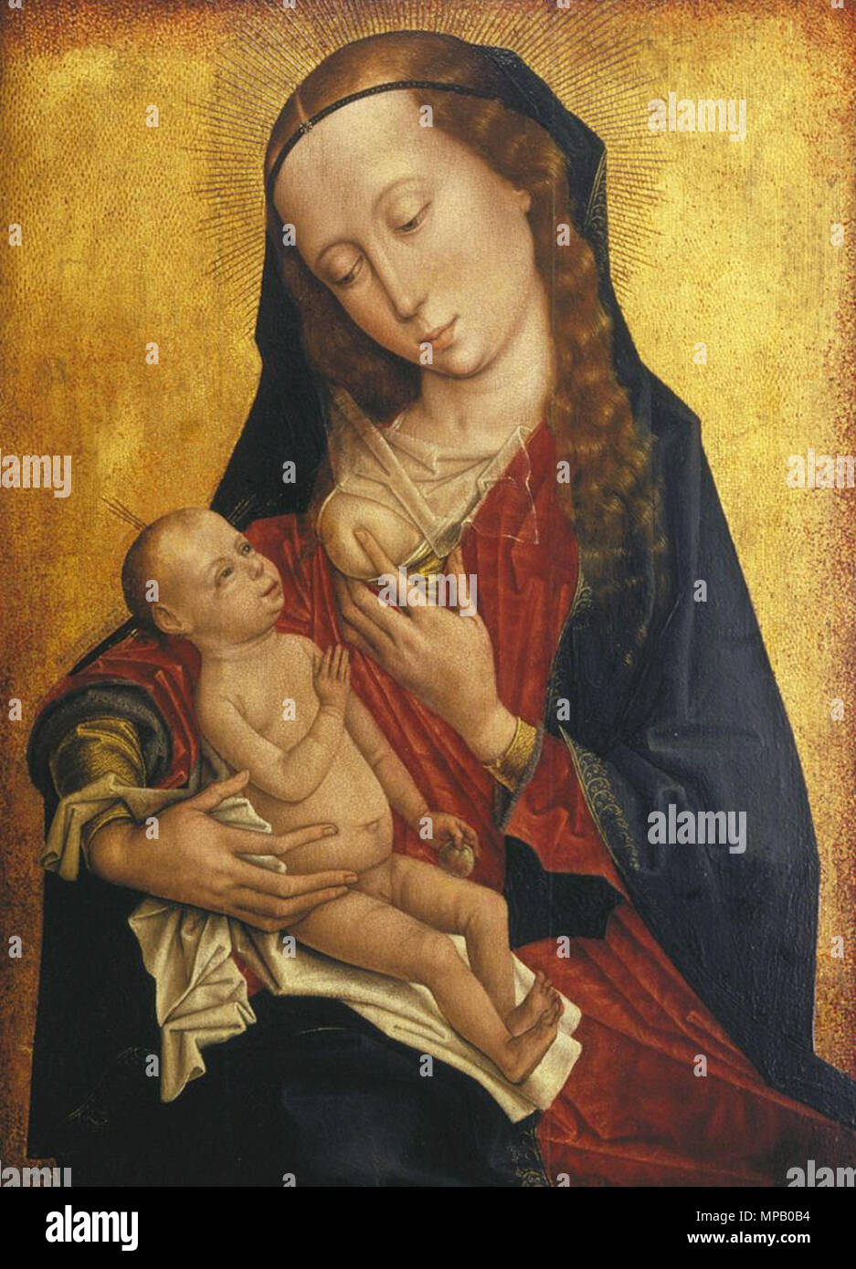 Englisch: Madonna Lactans, oder unsere lieben Frau von der Milch zwischen 1450 und 1499. 914 Museum Mayer van den Bergh - Maria lactans Stockfoto