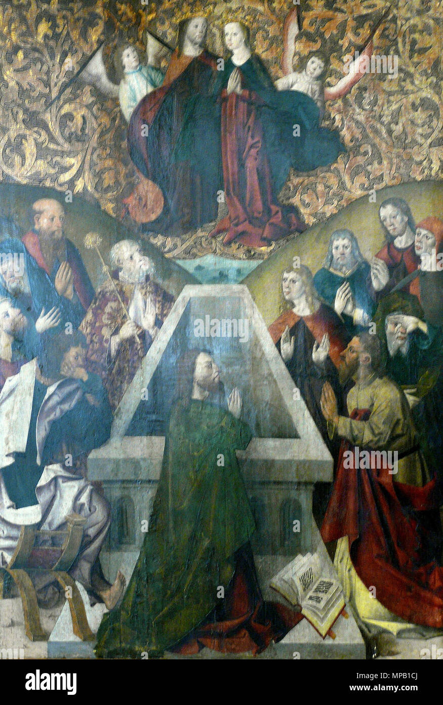 . Madonna's letztes Gebet.pl=Ostatnia modlitwa Matki Boskiej. zweiten Hälfte des 15. Jahrhunderts. 919 National Museum in Posen - ostatnia Matki Boskiej Modlitwa Stockfoto