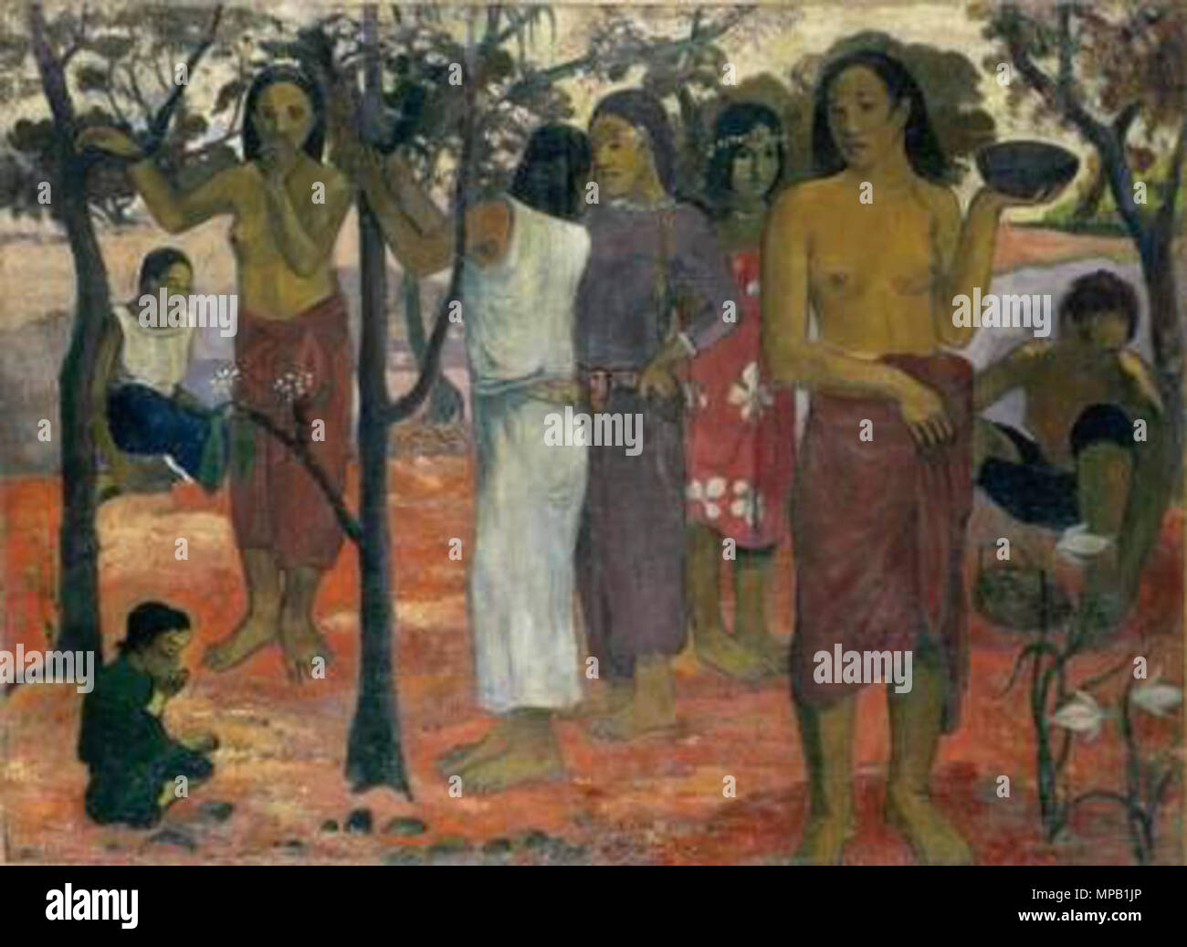 . Français: Kirchenschiff Nave Mahana, Paul Gauguin. . 1896. 920 Nave nave mahana Gauguin Stockfoto