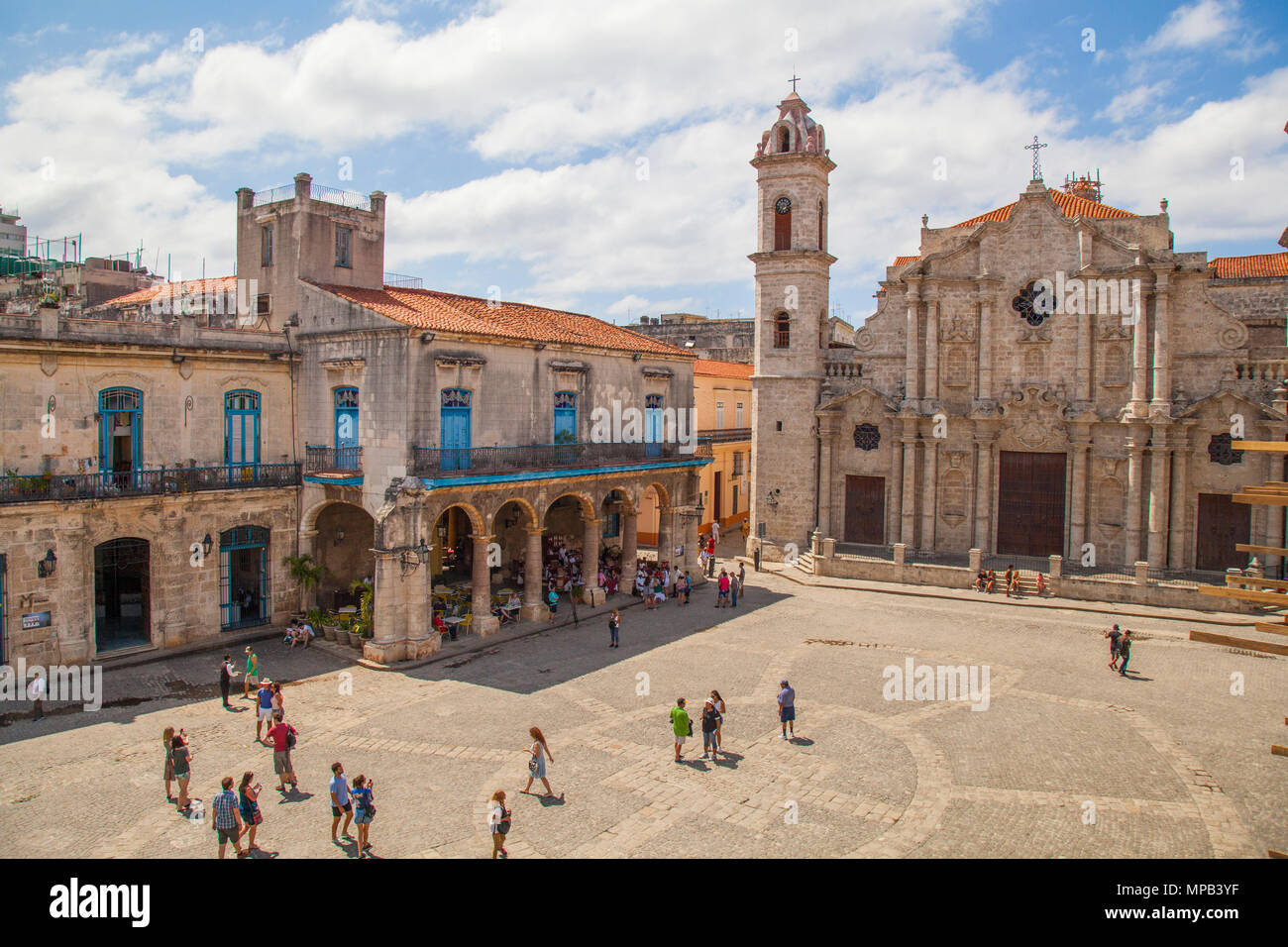 Kuba, Ciudad De La Habana Provinz, La Havanna, aufgeführt als Welterbe, Domplatz und Catedral De La Virgen Maria de La Habana Vieja-Bezirk Stockfoto