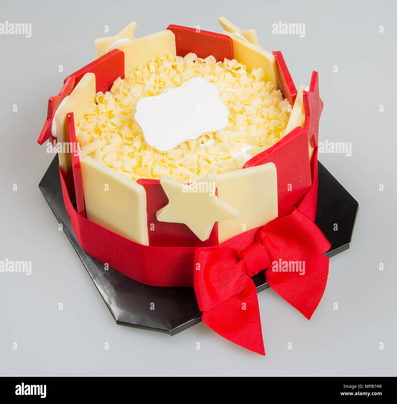 Kuchen oder Eis Kuchen auf einem Hintergrund Stockfoto