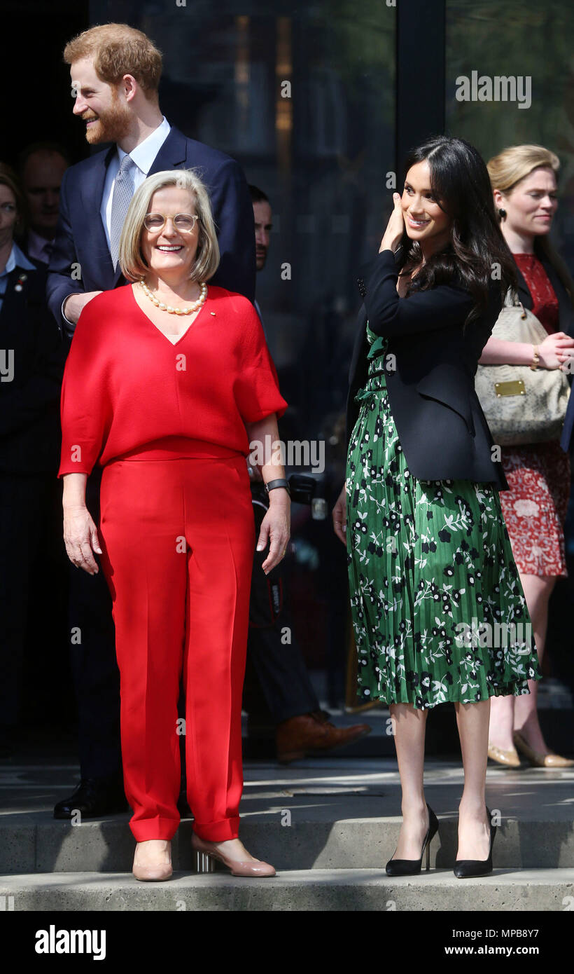 Meghan Markle und Prinz Harry besuchen Sie Australien Haus für eine Invictus Games treffen Mit: Meghan Markle, Prinz Harry, Lucy Turnbull, Wo: London, Vereinigtes Königreich, wenn: 21 Apr 2018 Credit: Danny Martindale/WANN Stockfoto