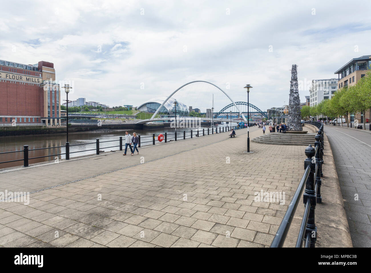 Kai, Newcastle upon Tyne, England, Großbritannien Stockfoto