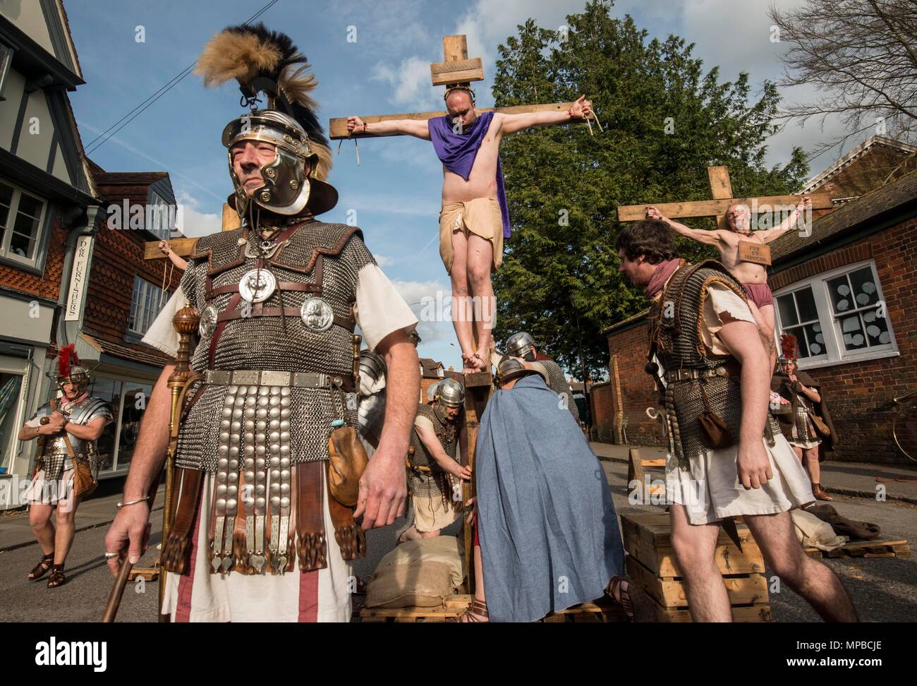 Marlborough Gemeinschaft Passion Play, Wiltshire 2017 15/04/17. Stockfoto