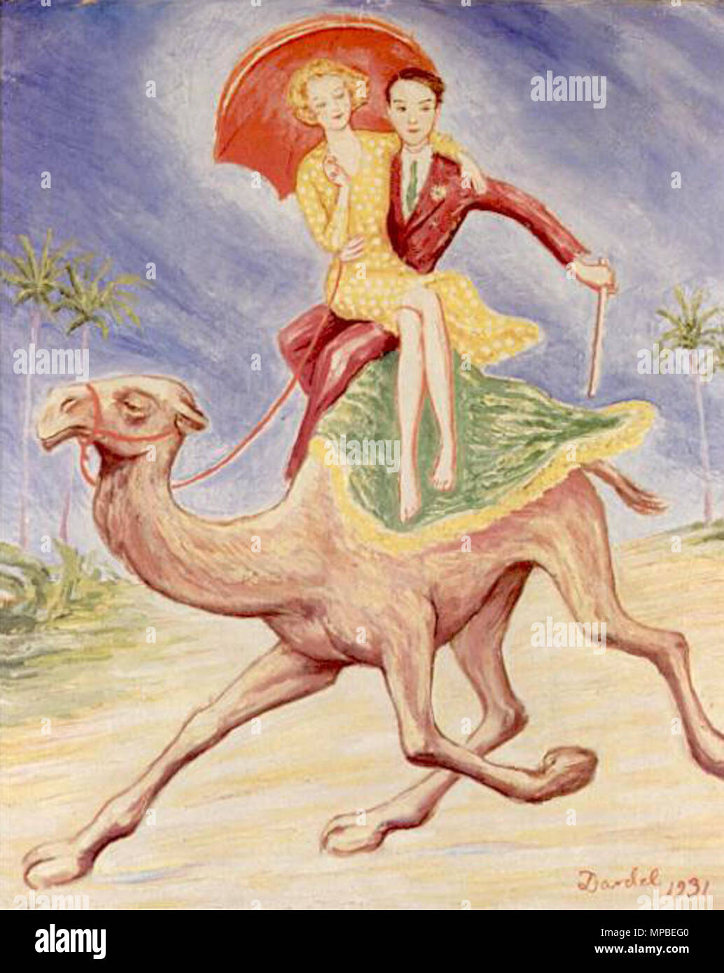 . Malerei von Nils Dardel, Info zu kommen. -1943. 920 ND Hochzeit Reise Stockfoto