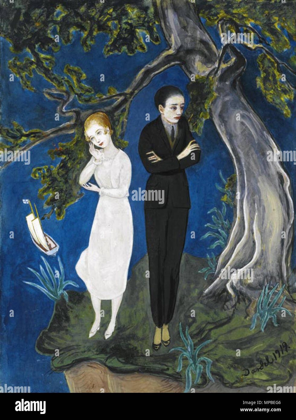 . Malerei von Nils Dardel, Info zu kommen. -1943. 920 ND 29. Stockfoto