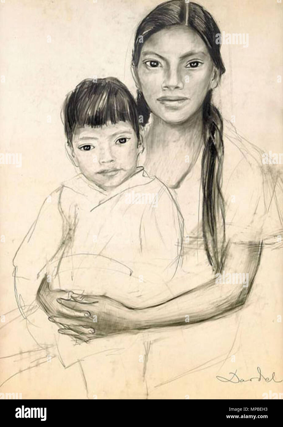 . Malerei von Nils Dardel, Info zu kommen. -1943. 921 ND 66 Indiankvinna Stockfoto