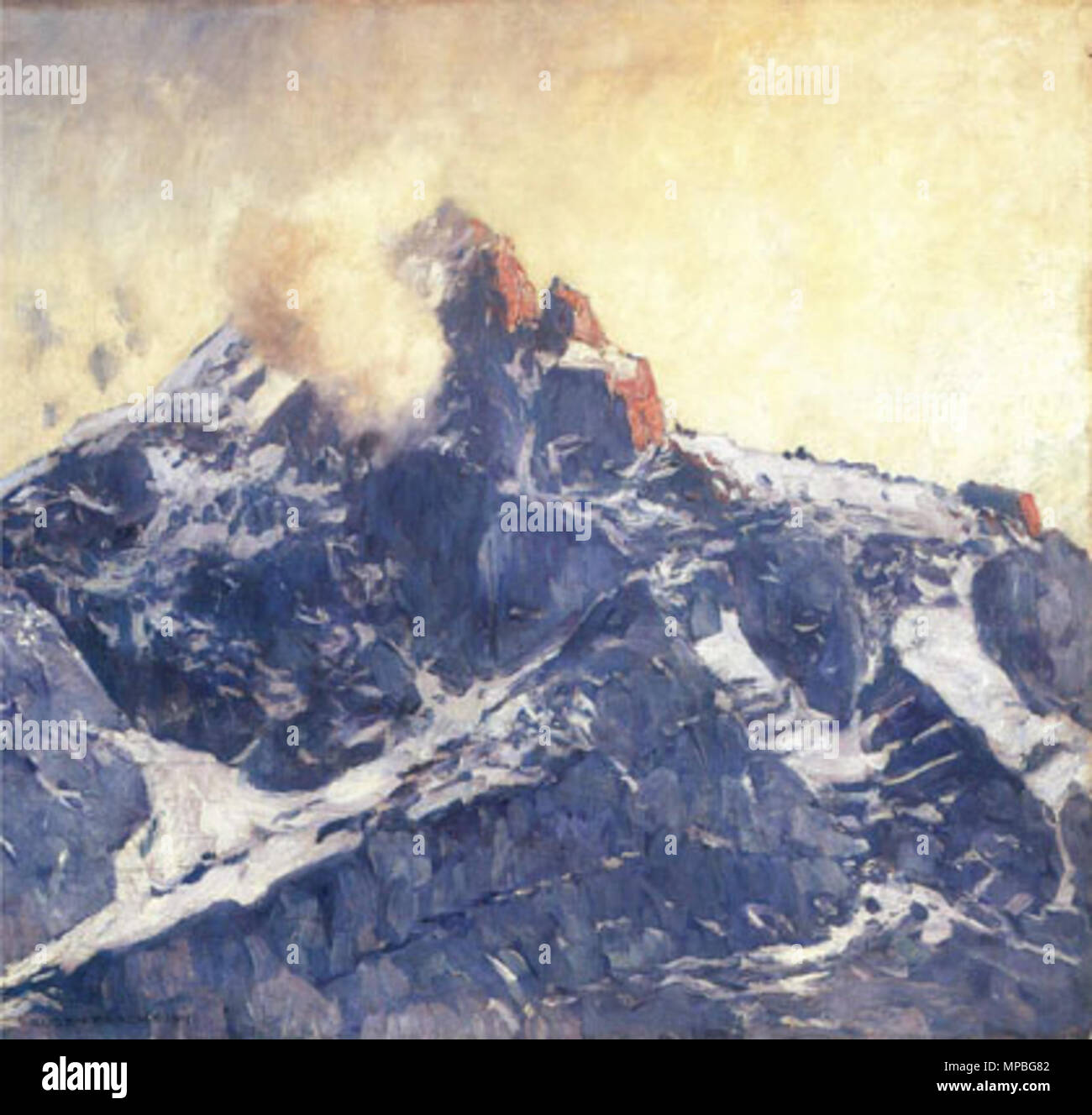 . "Zugspitze". Privatsammlung. 19-20 C.. Eugen Bracht (gestorben 1921) 1285 Zugspitze - Eugen Bracht Stockfoto