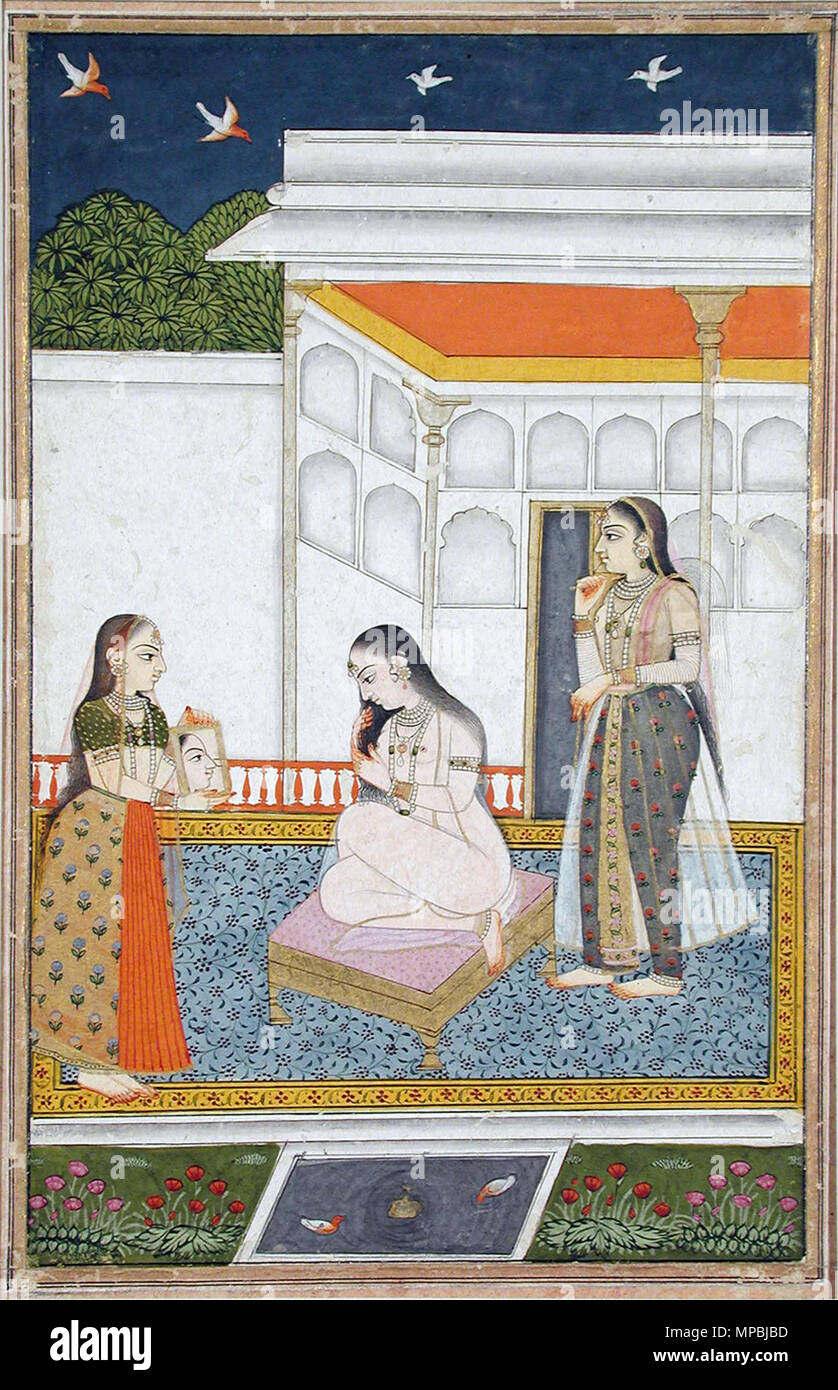 . Englisch: Erstellungsdatum: Ca. 1745 Display Abmessungen: 7 5/8 in. x 4 13/16-in. (19,4 cm x 12,2 cm) Kreditlinie: Edwin Binney 3 Sammlung Beitritt Artikelnummer: 1990.530 Sammlung: <a href='Http://www.sdmart.org/art/our-collection/asian-art' rel='nofollow'> Die San Diego Museum der Kunst</a>. 29 Oktober 2001, 12:17:18. Englisch: thesandiegomuseumofartcollection 1039 Ragini Malkos (6124547463) Stockfoto