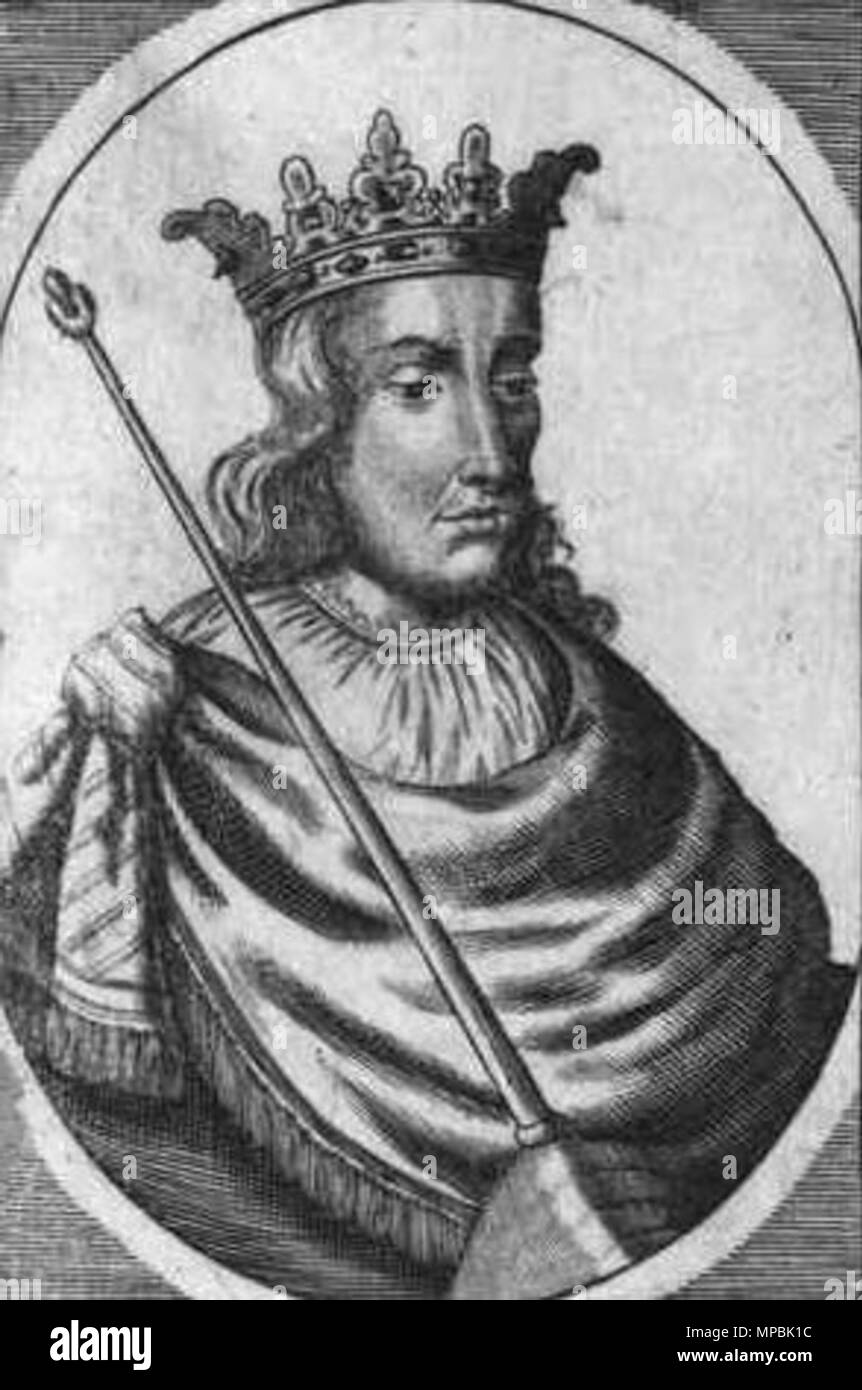 . Englisch: König Olaf II. von Dänemark, Olaf IV von Norwegen. ca. 1680. Fantasy Zeichnung von unbekannten Künstler aus dem 16. Jahrhundert 940 Olaf II. von Dänemark c 1386 Stockfoto