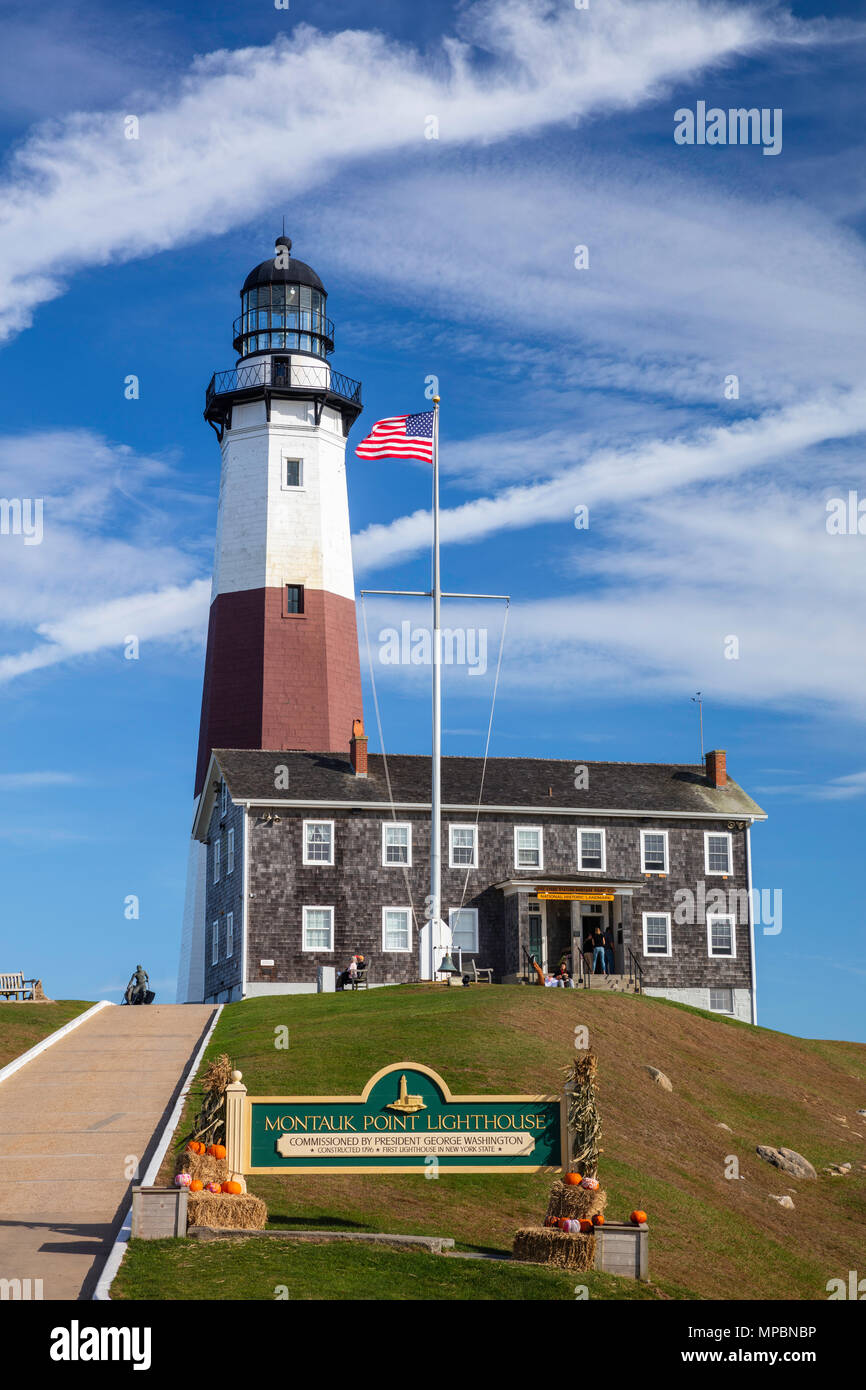 Montauk Point Lighthouse, Long Island, New York Stockfoto