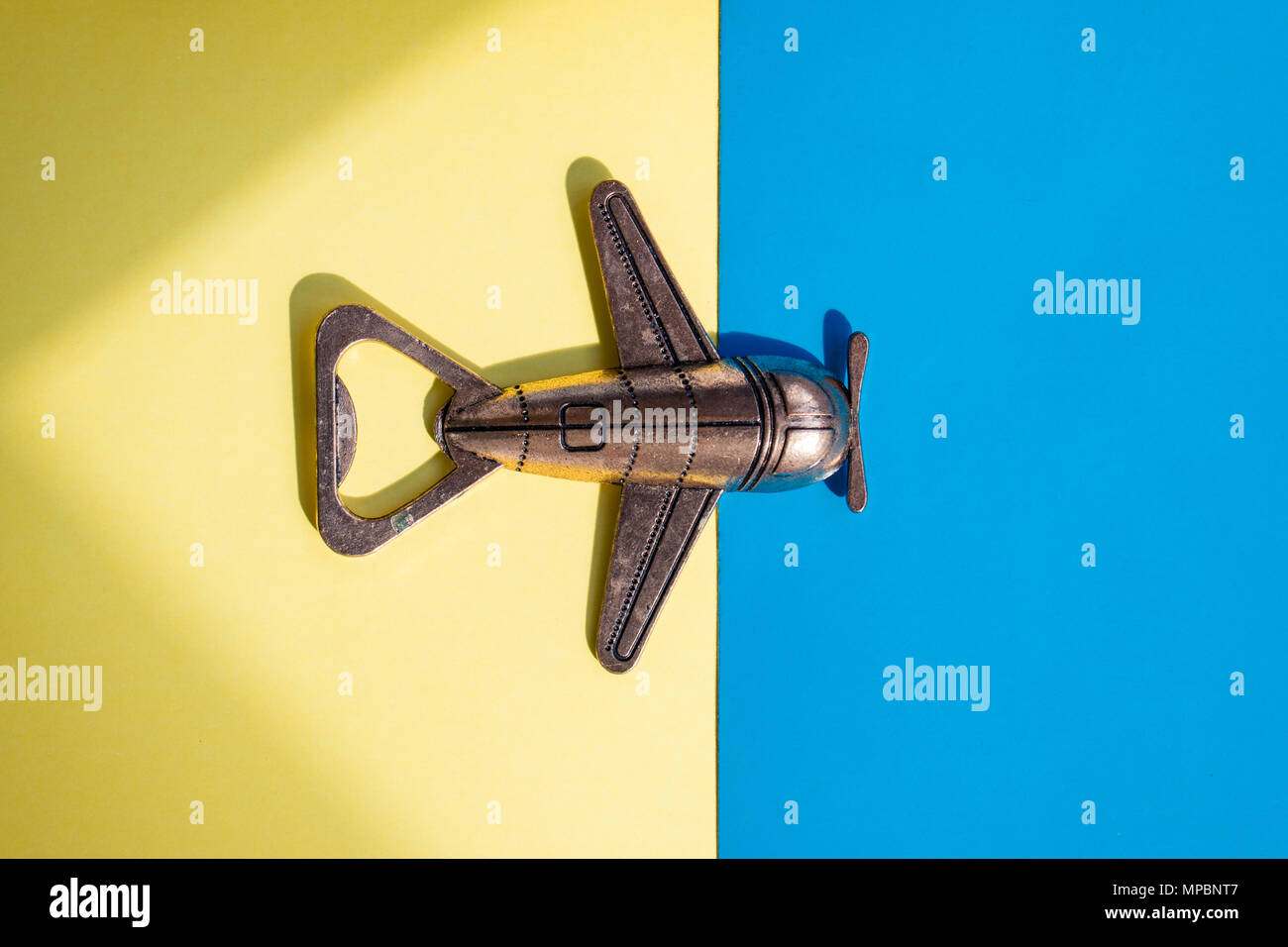 Flugzeug Flaschenöffner design Stockfoto