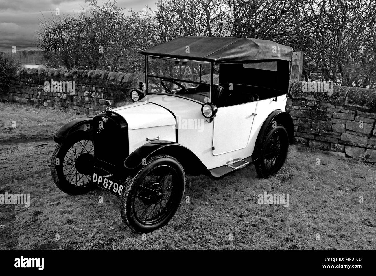Austin 7 vintage Veteran motor Auto an tanfield Railway Museum Stockfoto